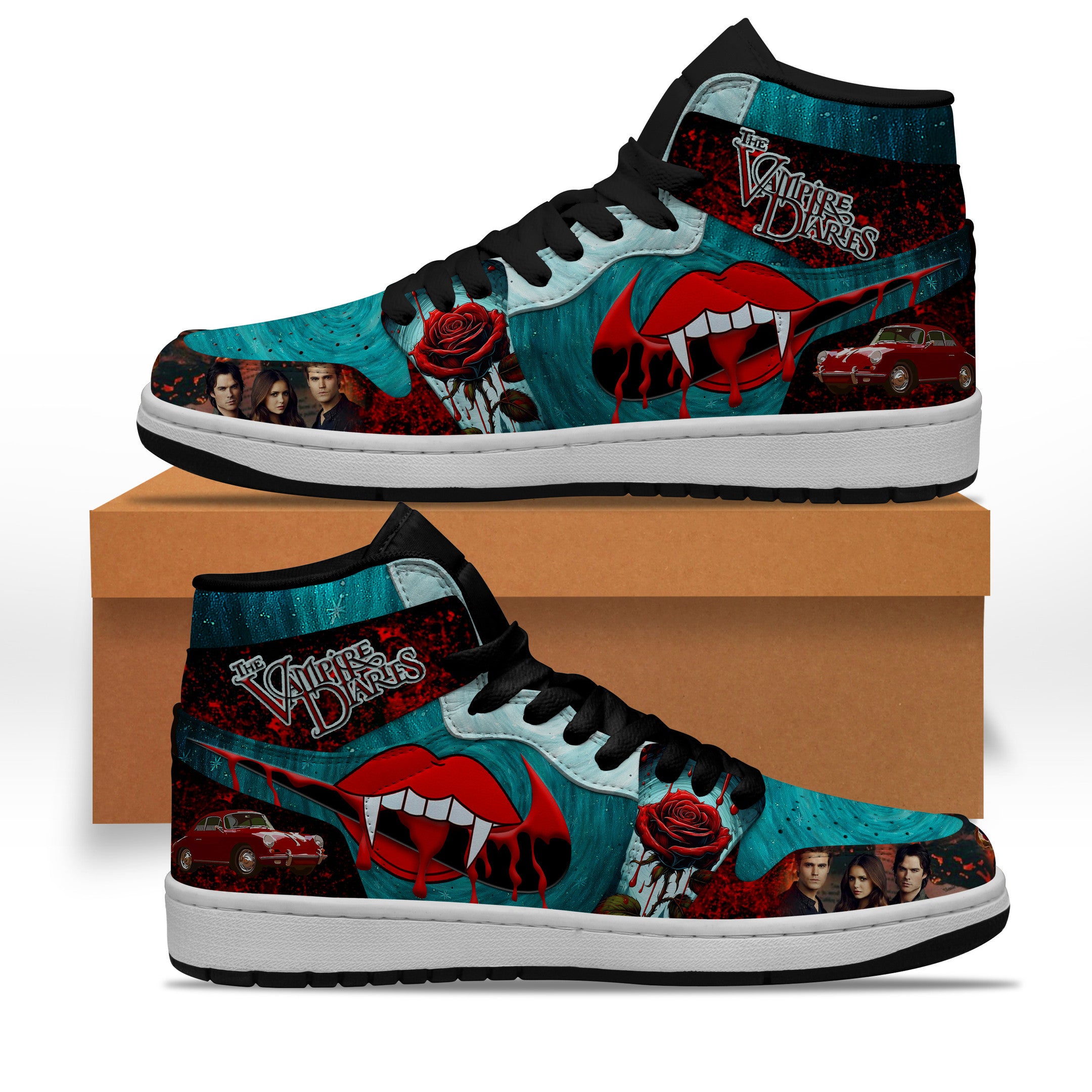 Thunderbird AJ1 High Sneakers Shoes Printed For Men And Women - Image 2