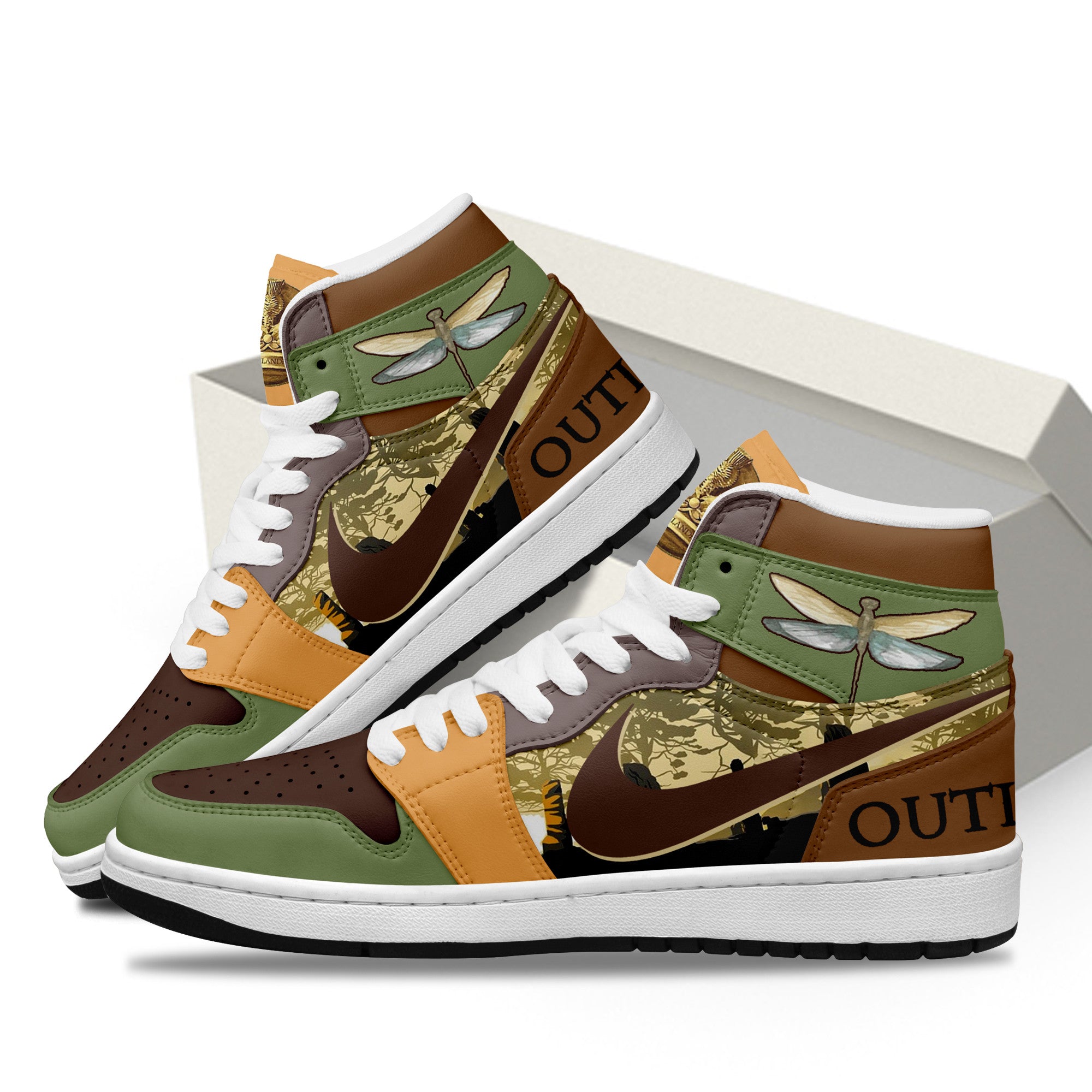 Chevrolet Silverado AJ1 High Sneakers Shoes Printed For Men And Women - Image 3