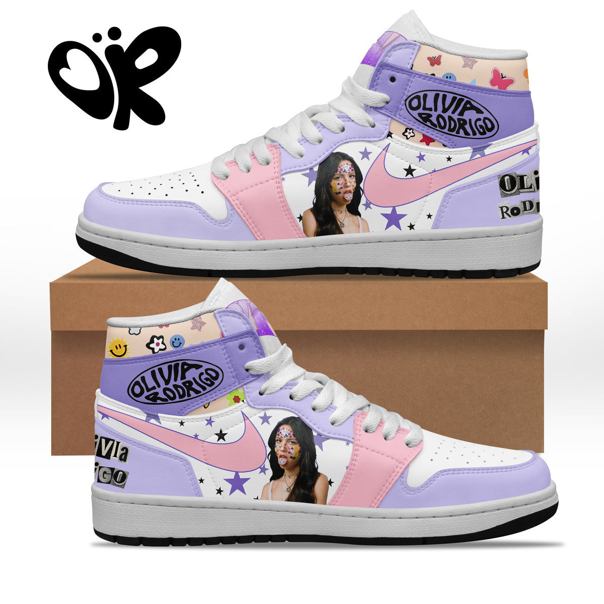 Indian AJ1 High Sneakers Shoes Printed For Men And Women - Image 2