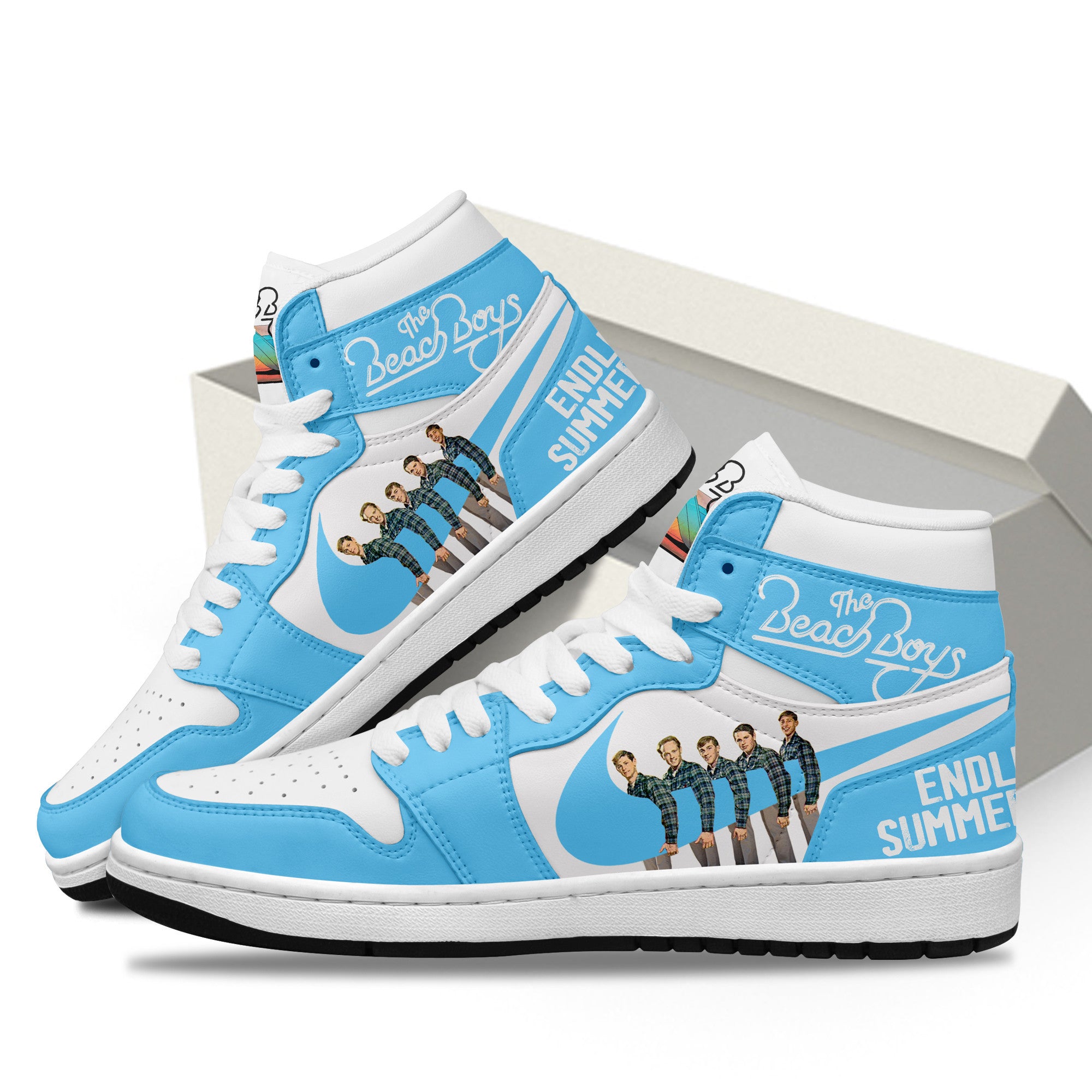 Landini AJ1 High Sneakers Shoes Printed For Men And Women - Image 3