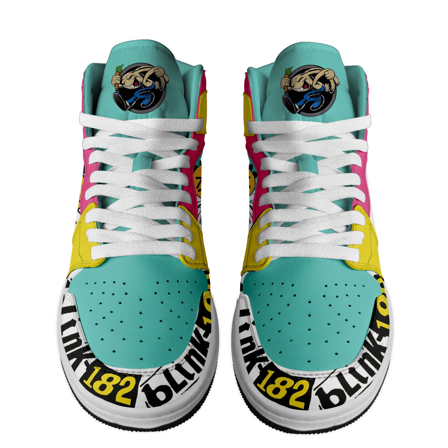 Fantic AJ1 High Sneakers Shoes Printed For Men And Women - Image 2
