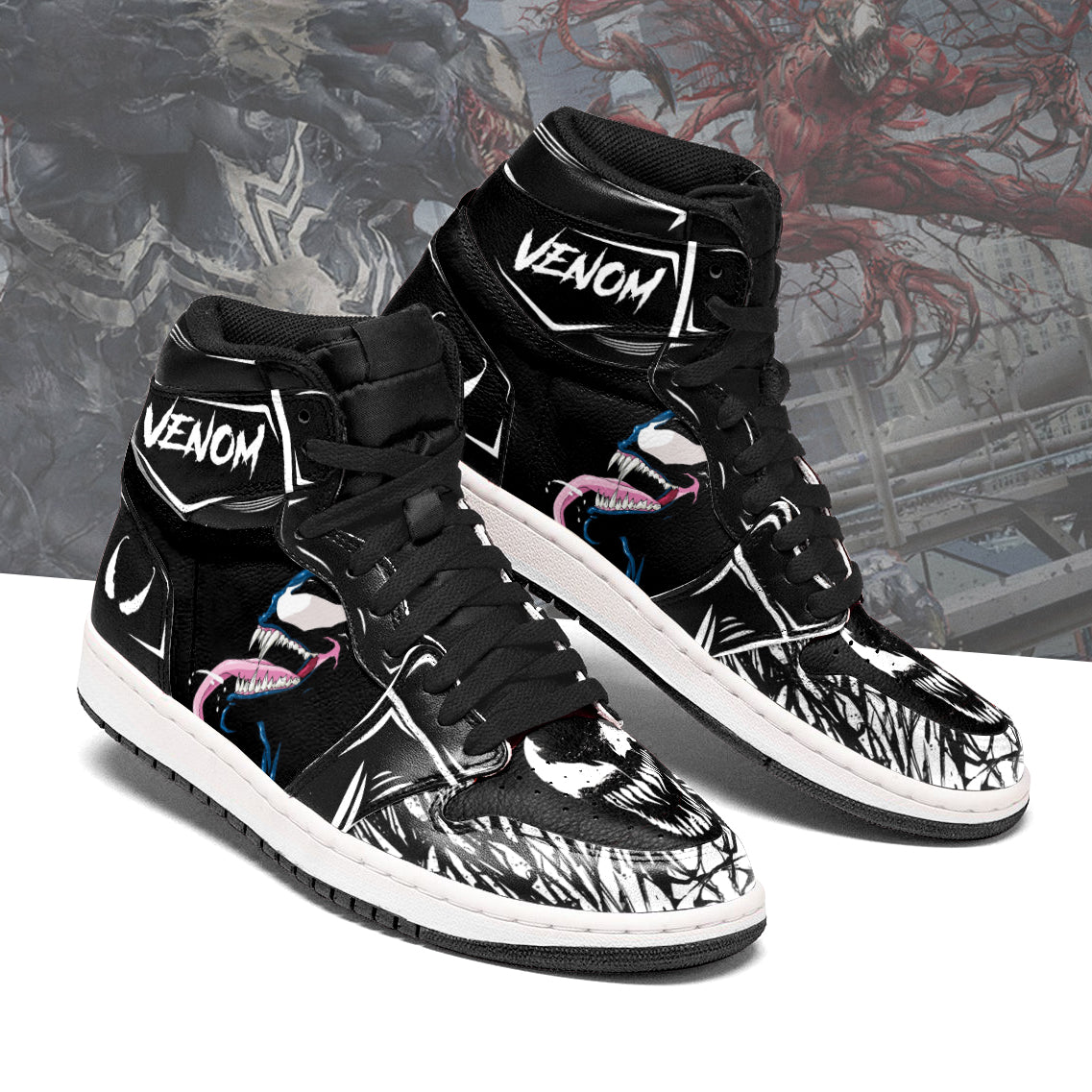 Fantic AJ1 High Sneakers Shoes Printed For Men And Women - Image 3