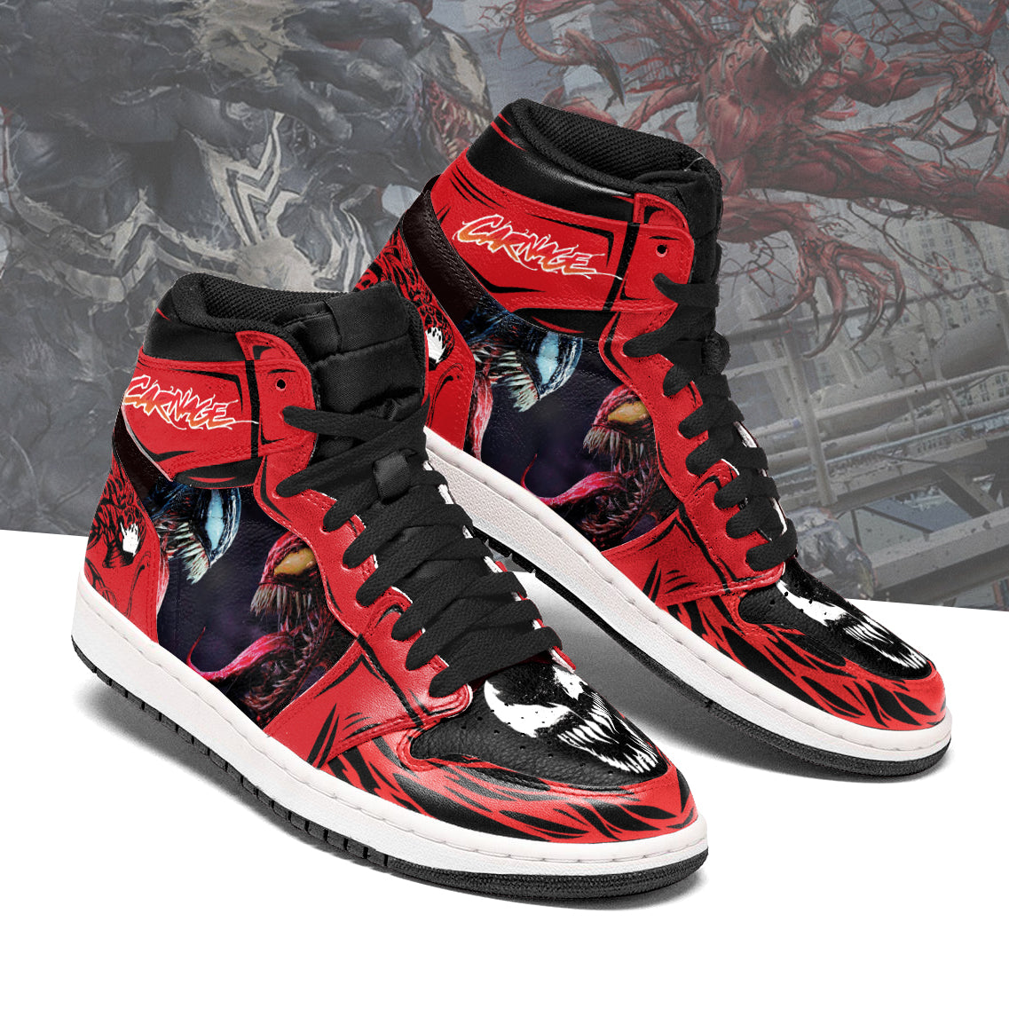 Cadillac AJ1 High Sneakers Shoes Printed For Men And Women - Image 2