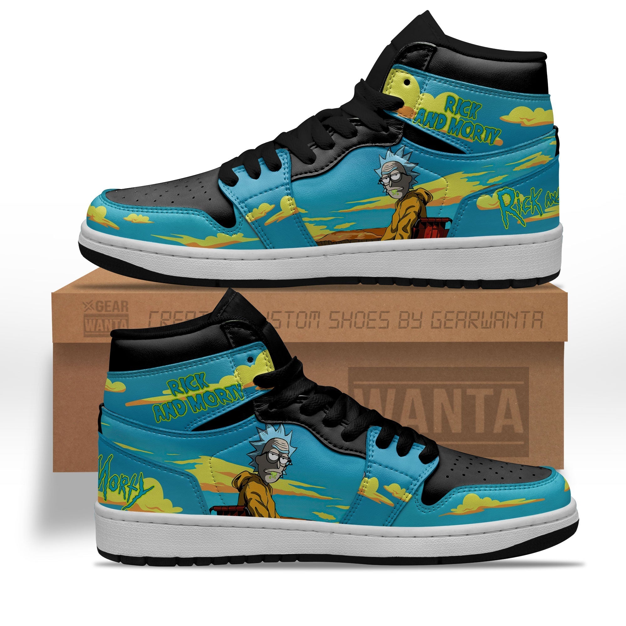 Case IH AJ1 High Sneakers Shoes Printed For Men And Women - Image 2