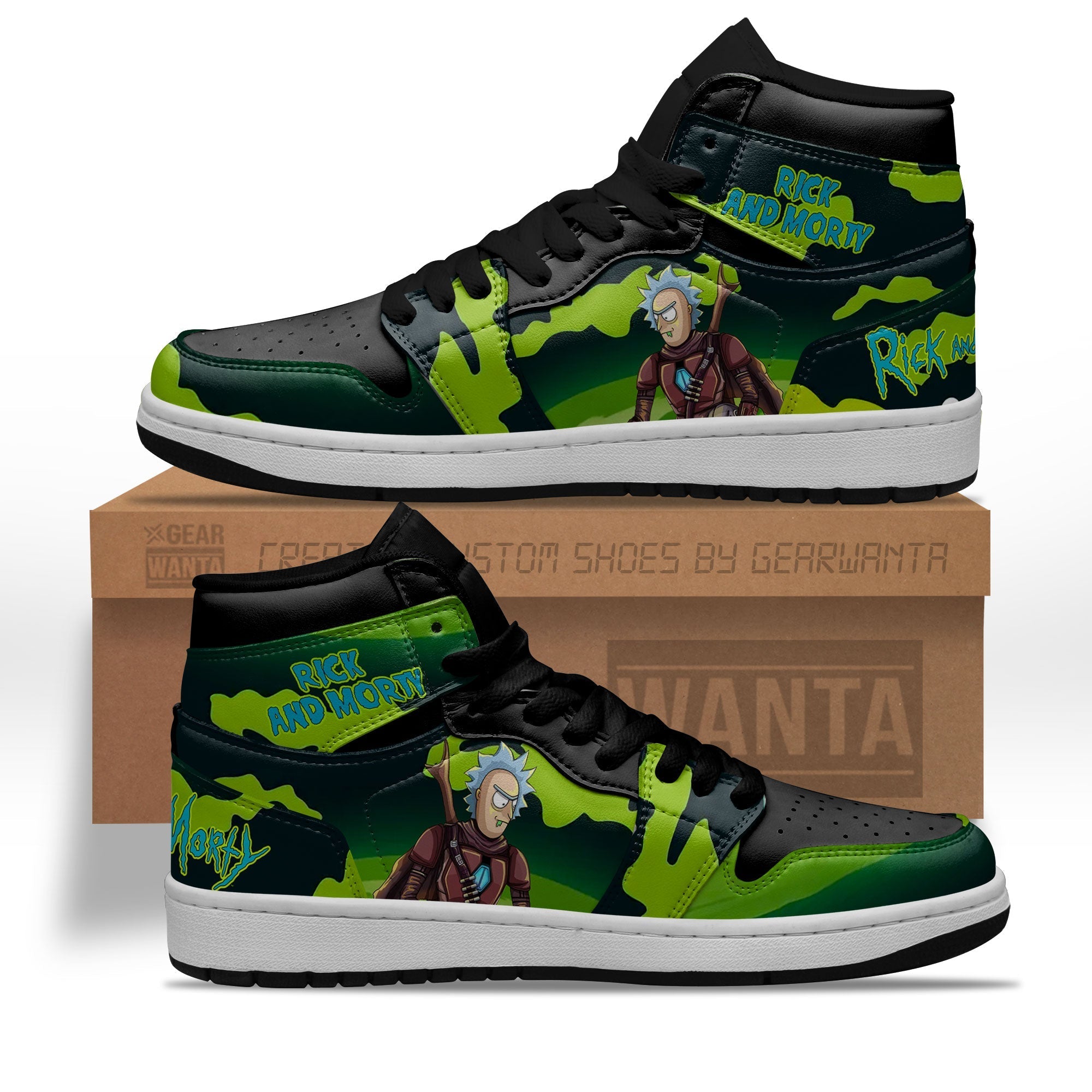 Kubota AJ1 High Sneakers Shoes Printed For Men And Women - Image 3