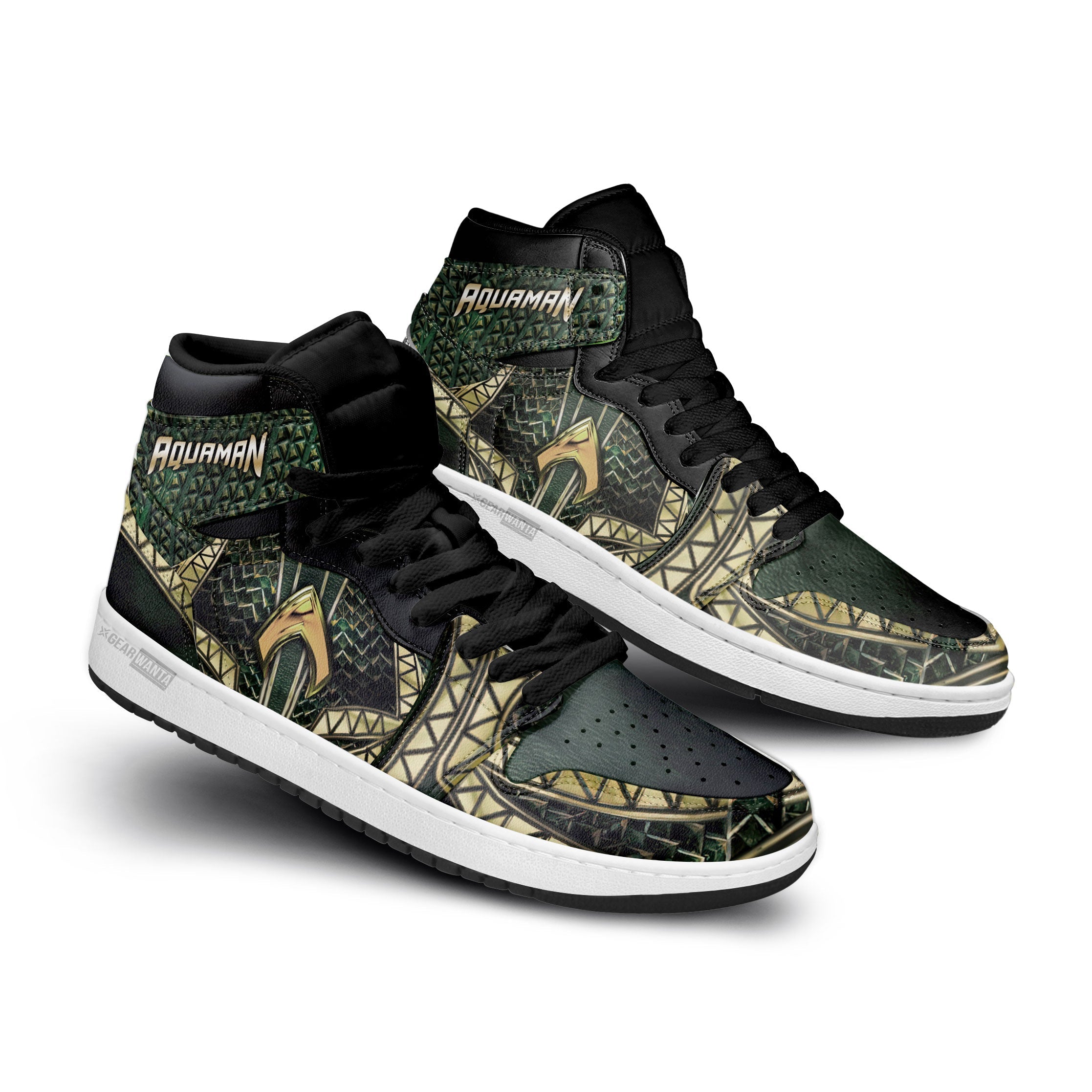 Smart AJ1 High Sneakers Shoes Printed For Men And Women - Image 2