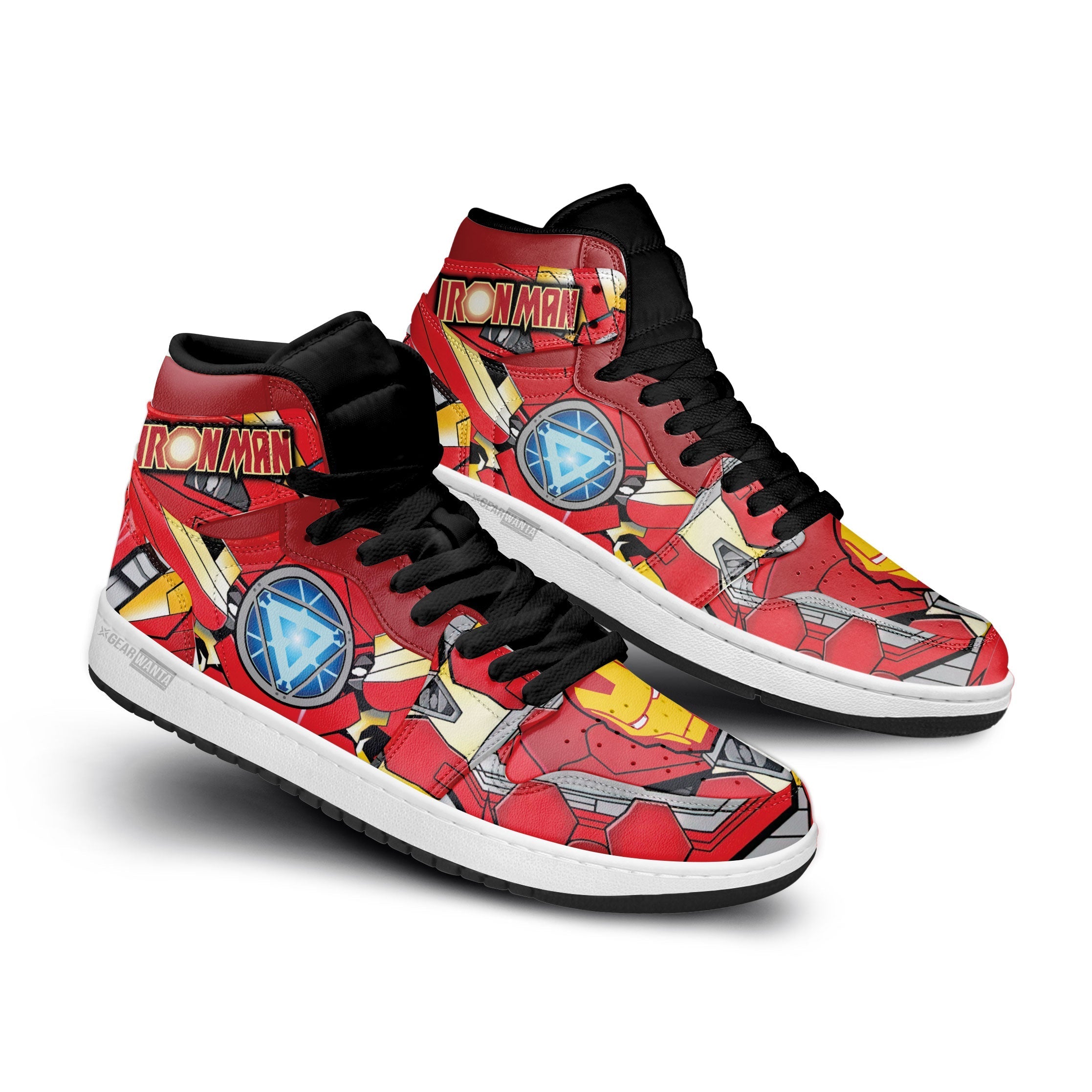 Opel AJ1 High Sneakers Shoes Printed For Men And Women - Image 2