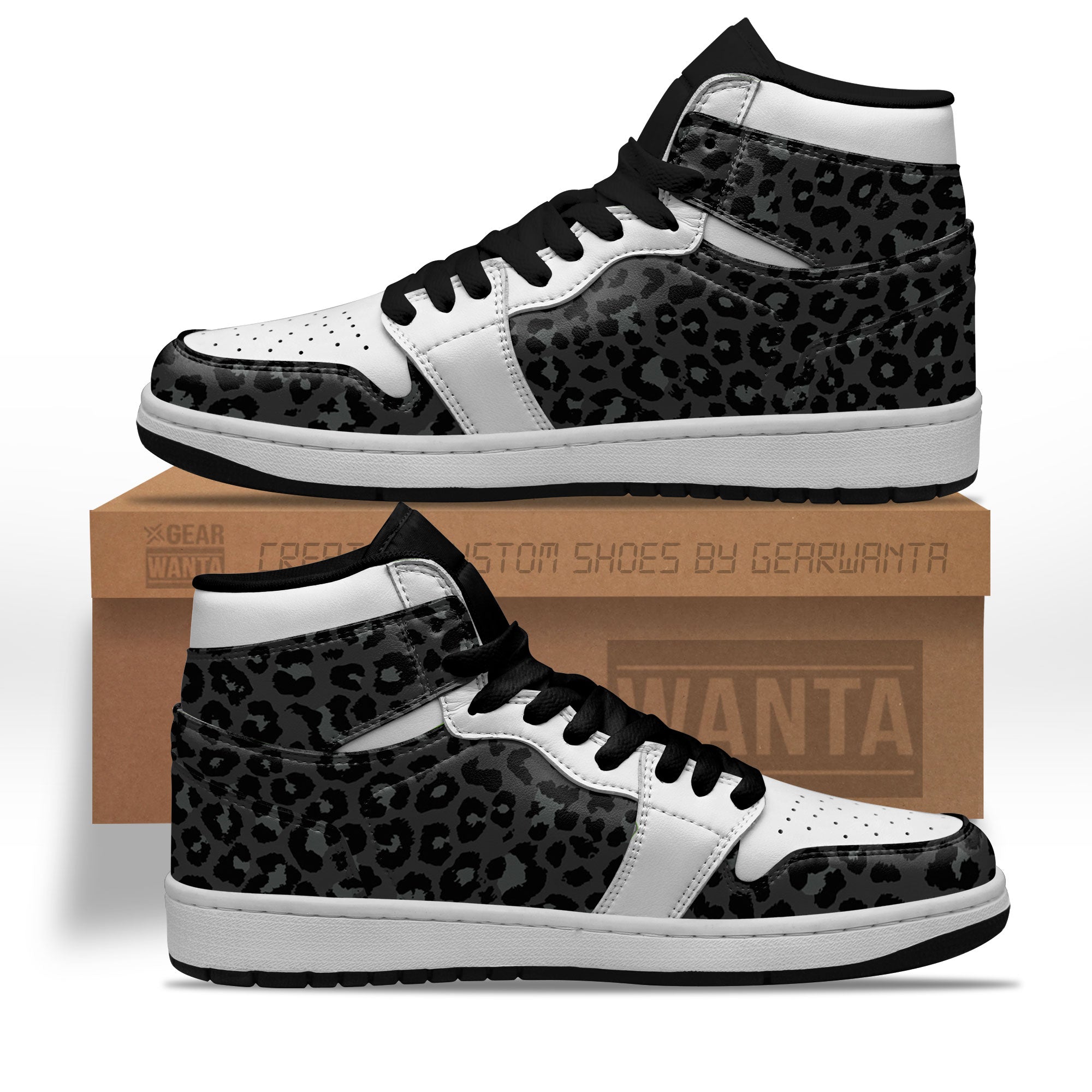 Shelby AJ1 High Sneakers Shoes Printed For Men And Women - Image 2