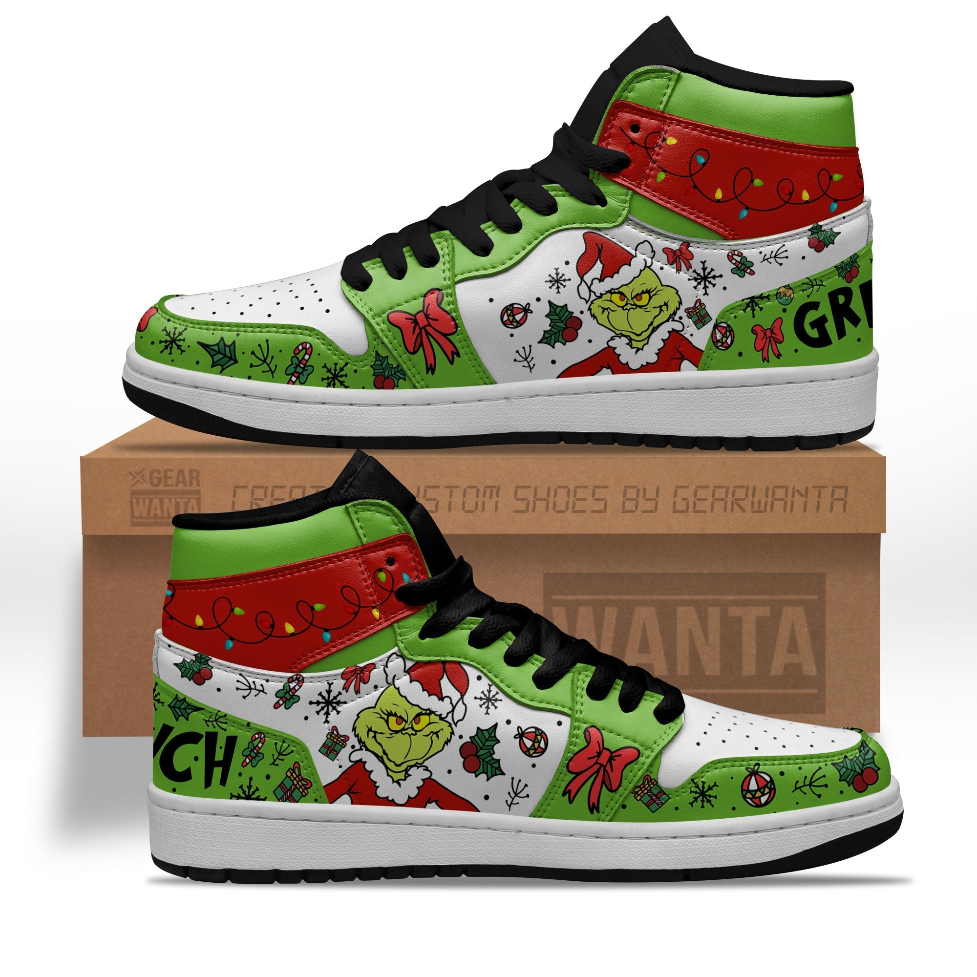 Cadillac AJ1 High Sneakers Shoes Printed For Men And Women - Image 2