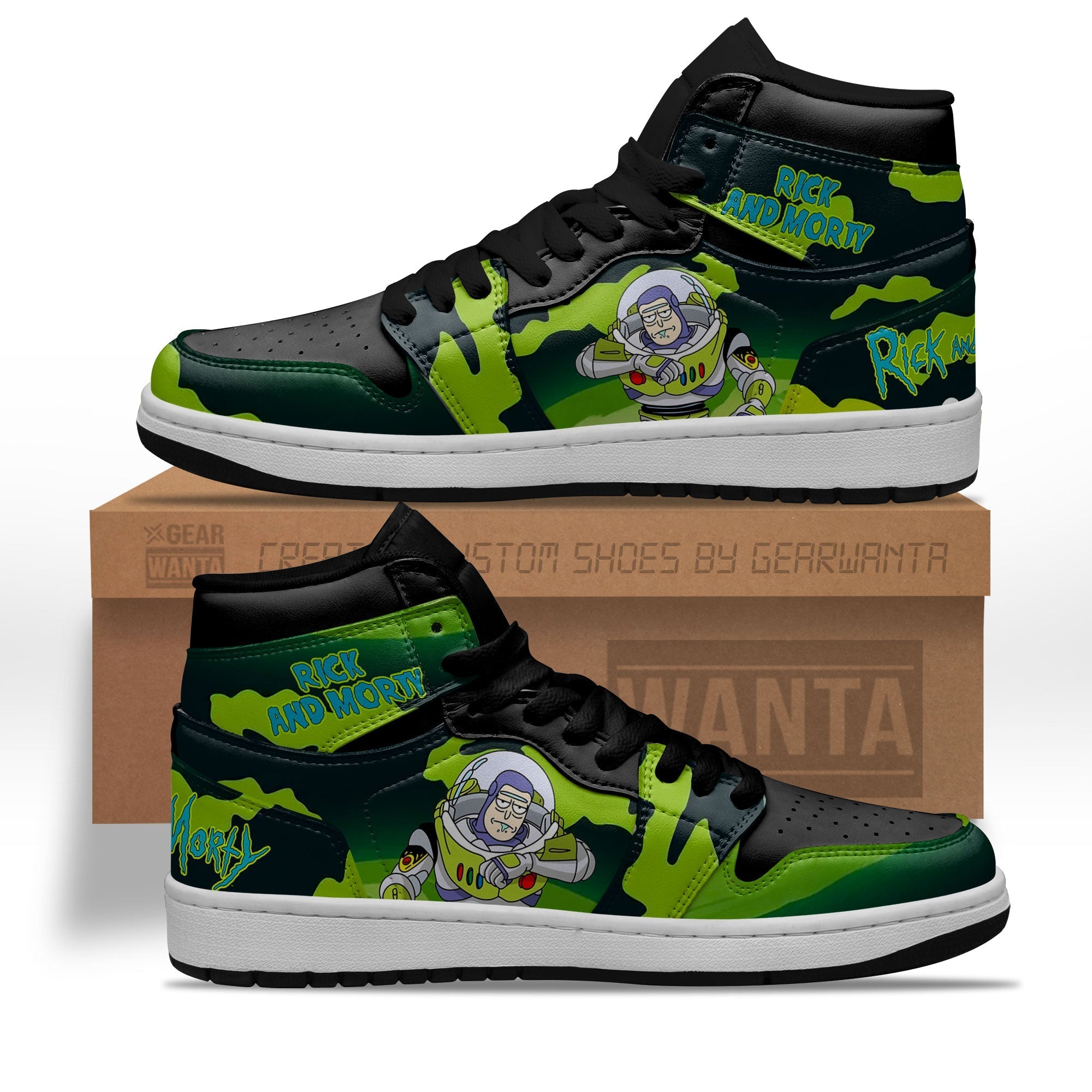Fendt AJ1 High Sneakers Shoes Printed For Men And Women - Image 2
