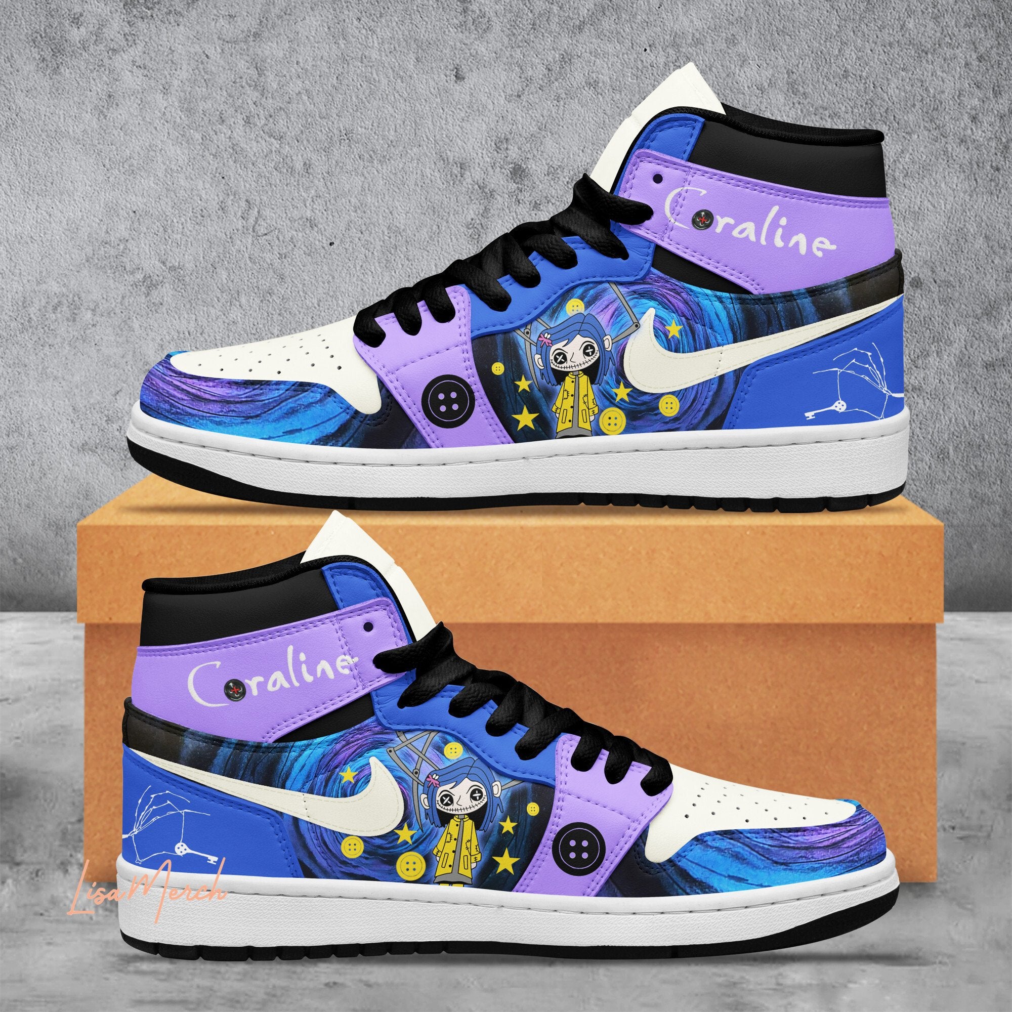 Ferrari AJ1 High Sneakers Shoes Printed For Men And Women - Image 2