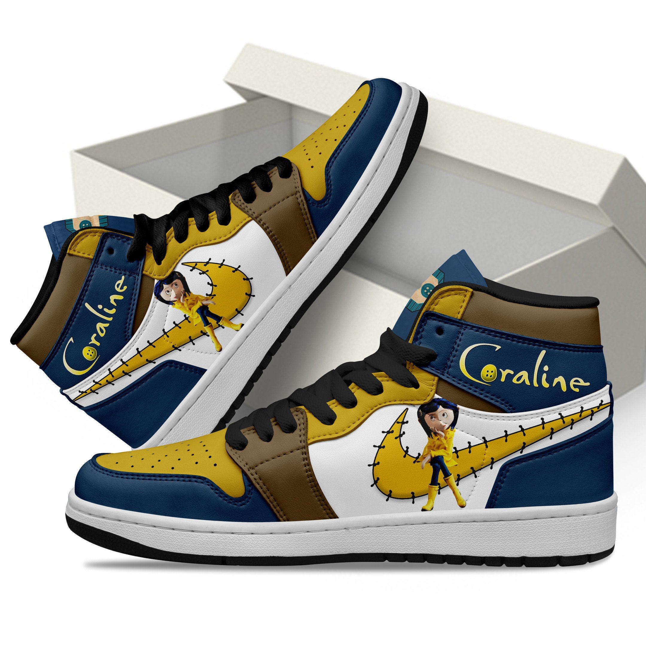 Bugatti AJ1 High Sneakers Shoes Printed For Men And Women - Image 3