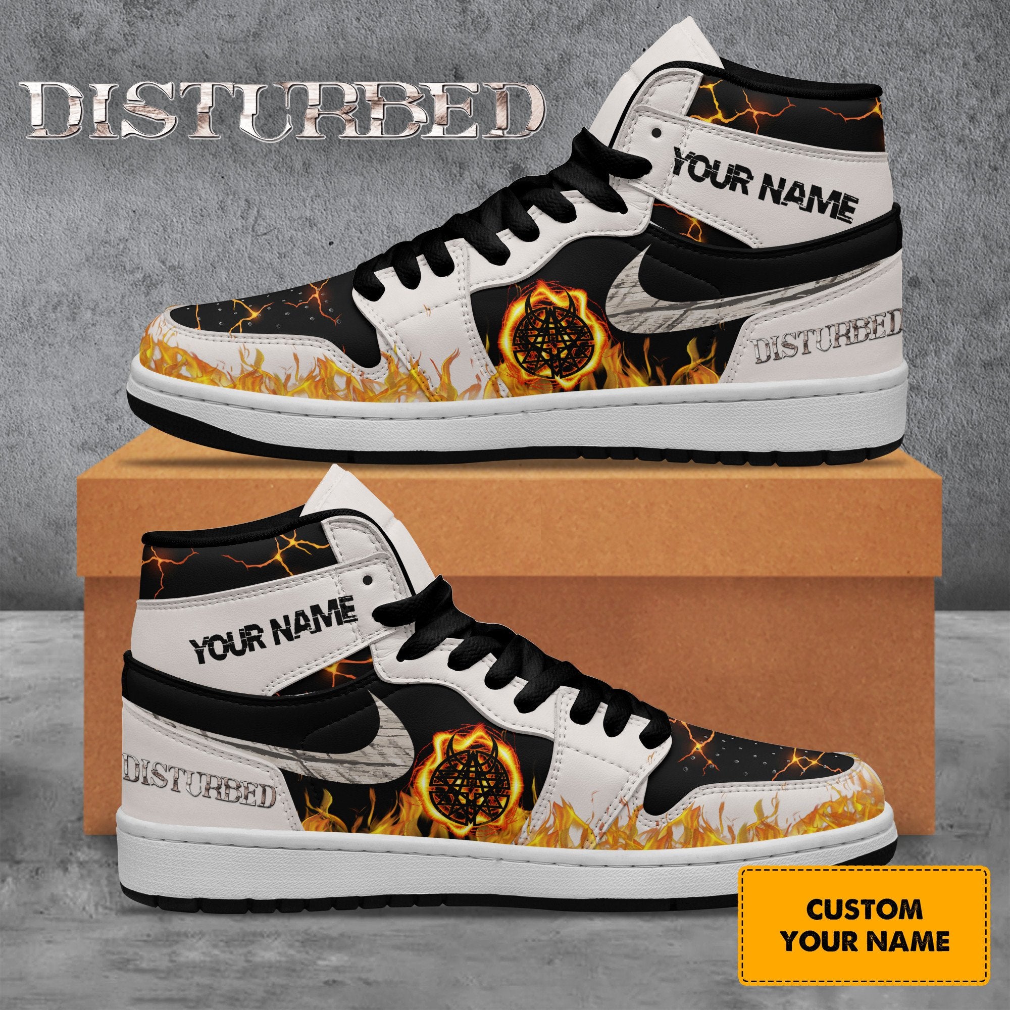 Mazda AJ1 High Sneakers Shoes Printed For Men And Women - Image 2