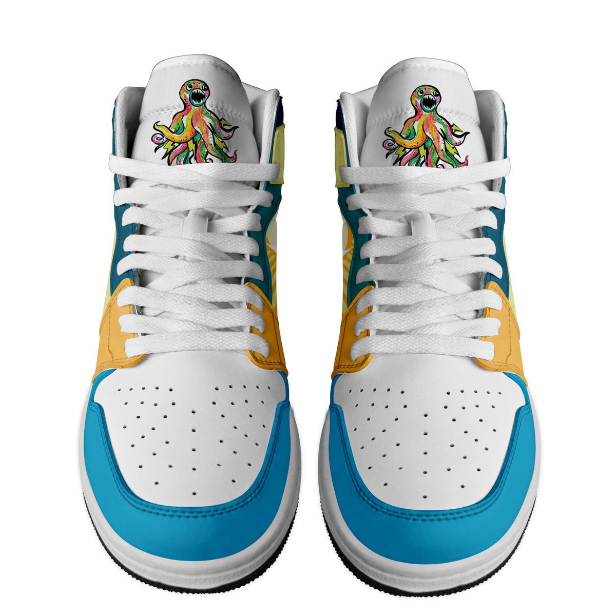 Hyundai AJ1 High Sneakers Shoes Printed For Men And Women - Image 3