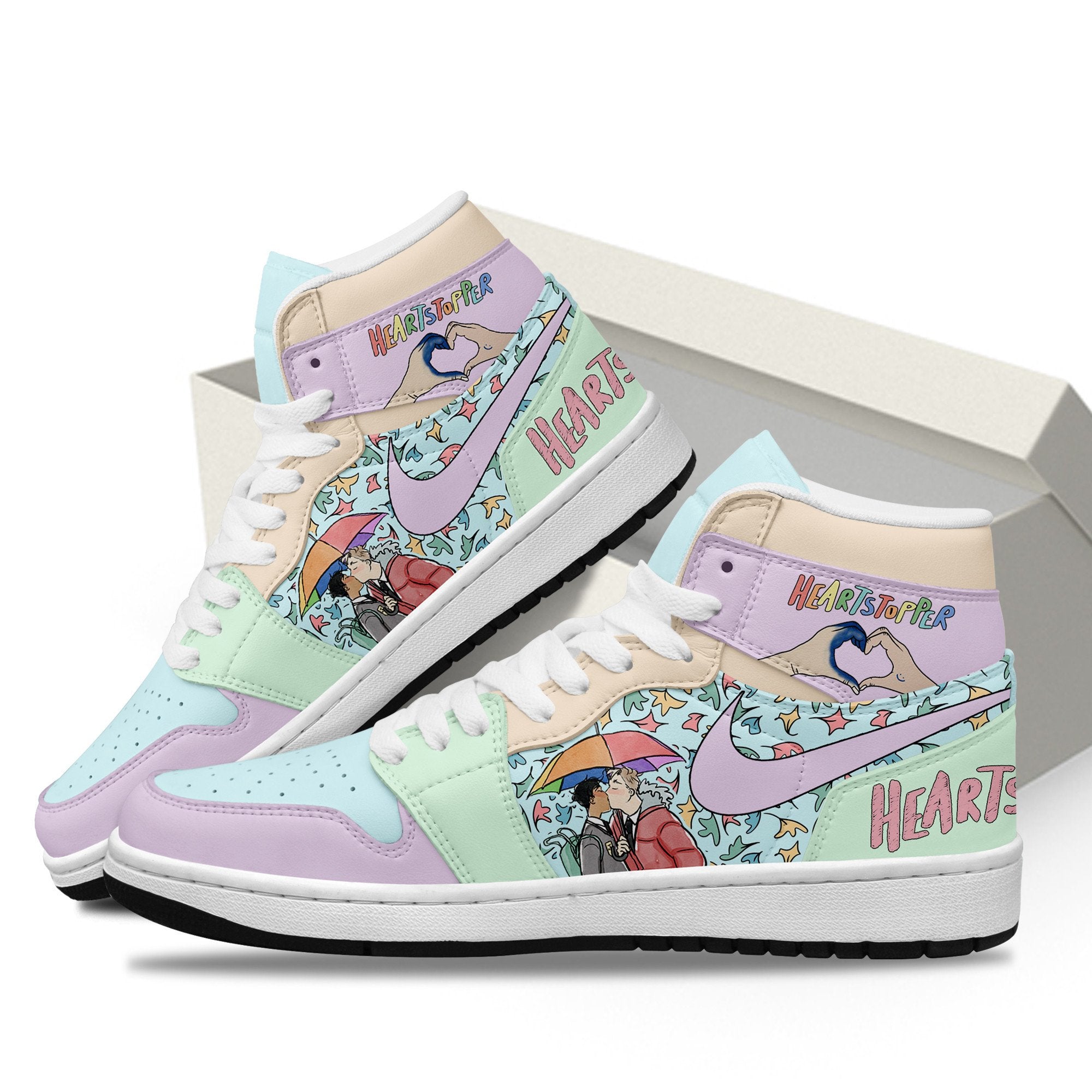 Bumblebee AJ1 High Sneakers Shoes Printed For Men And Women - Image 2