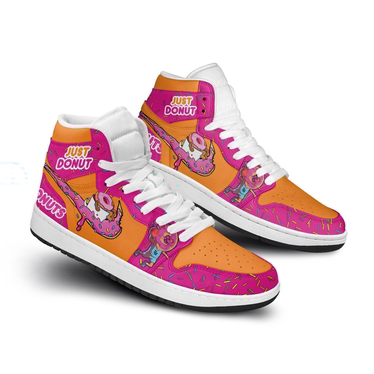 Peugeot AJ1 High Sneakers Shoes Printed For Men And Women - Image 2