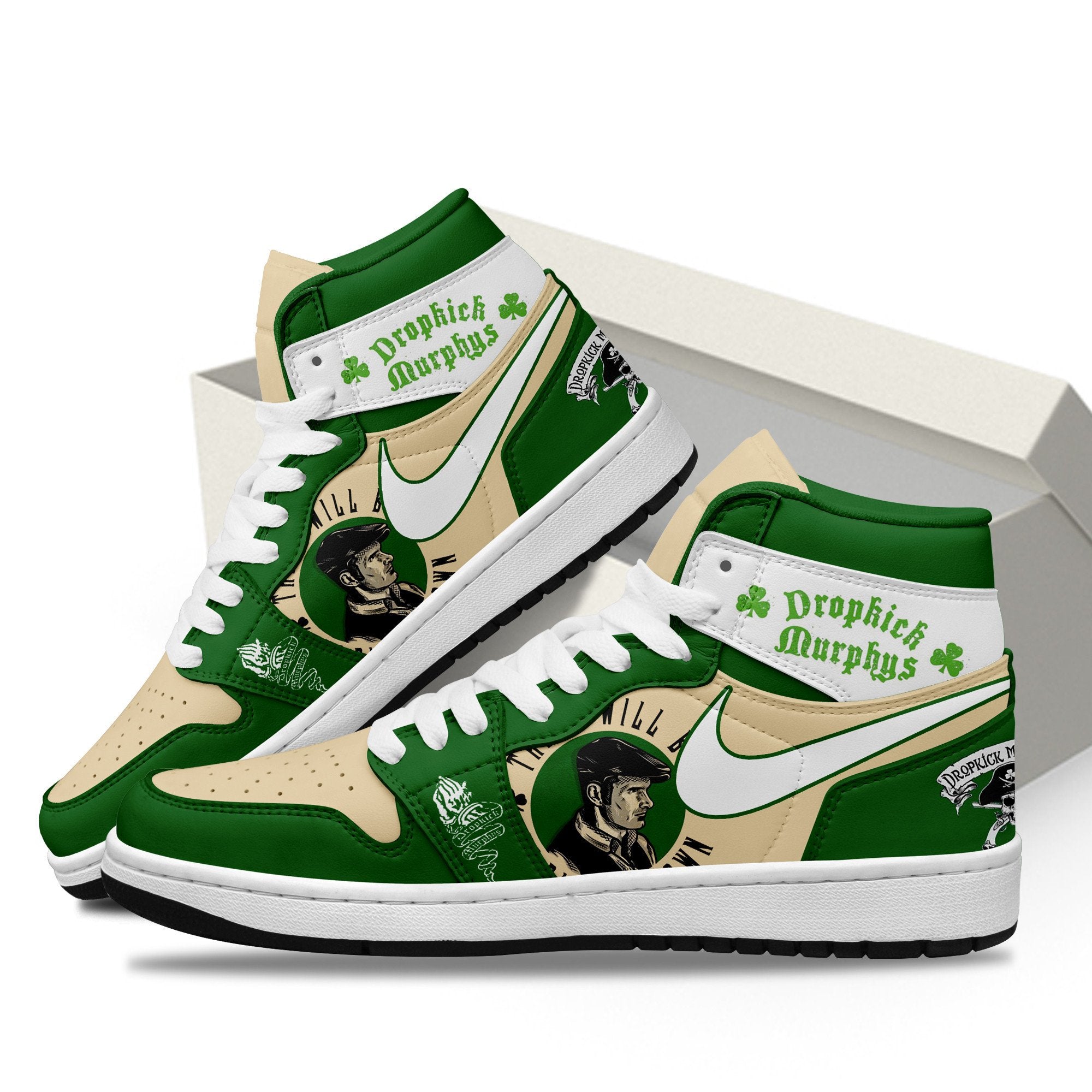 Smart AJ1 High Sneakers Shoes Printed For Men And Women - Image 2