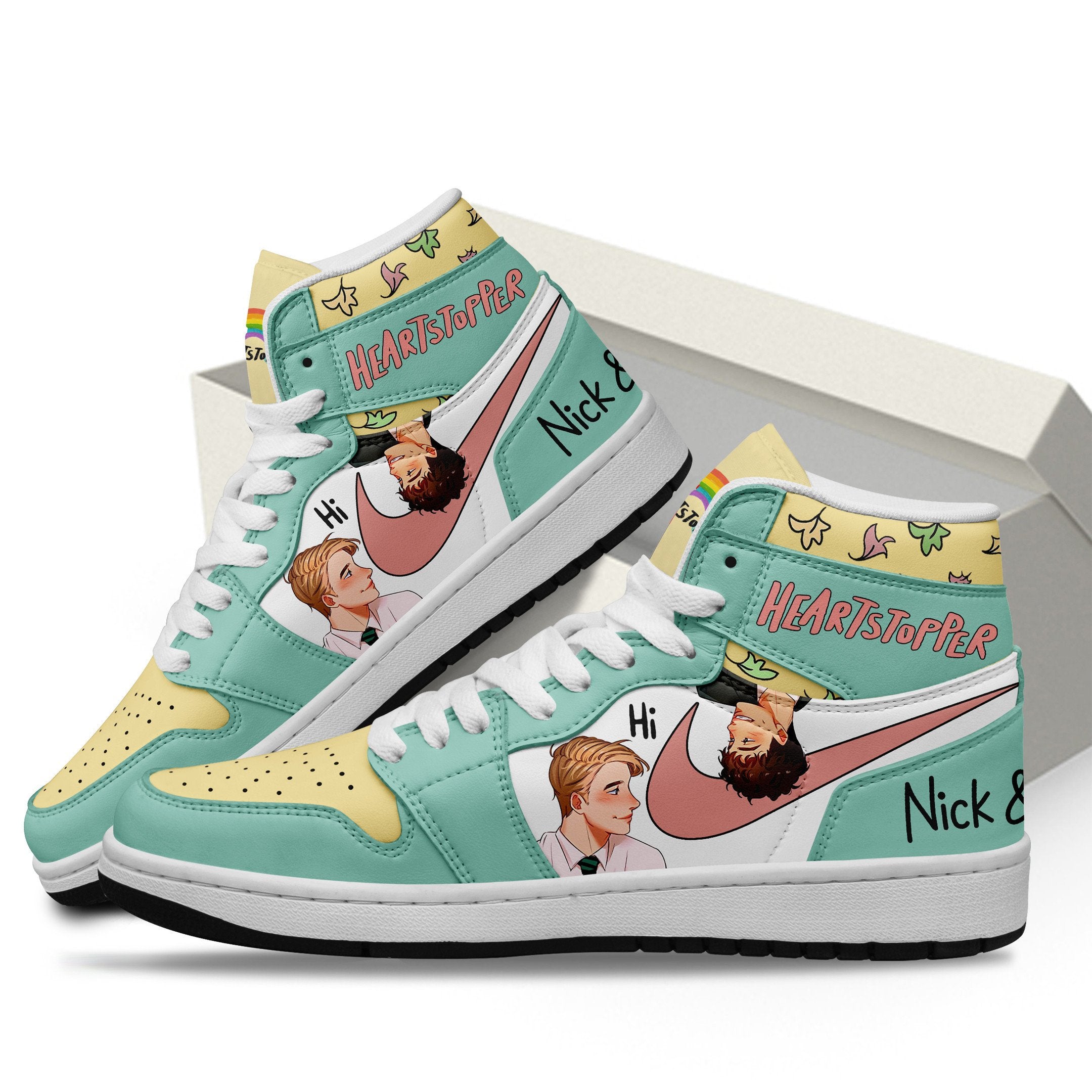 MG AJ1 High Sneakers Shoes Printed For Men And Women - Image 3