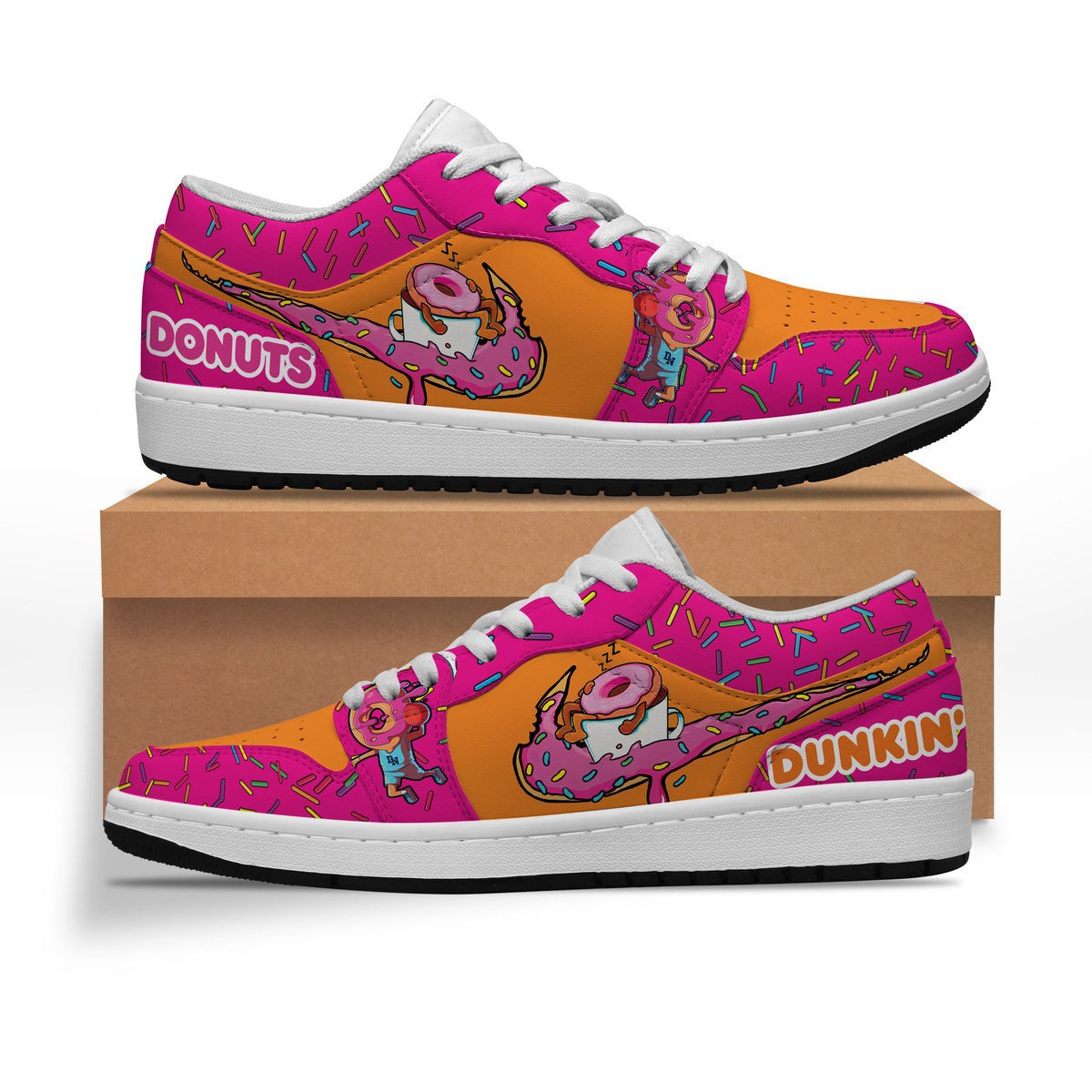 Peugeot AJ1 High Sneakers Shoes Printed For Men And Women - Image 3