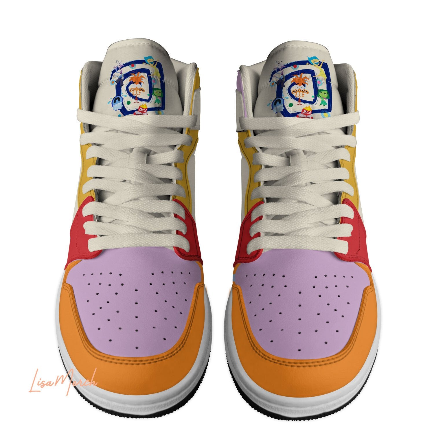 Buick AJ1 High Sneakers Shoes Printed For Men And Women - Image 3