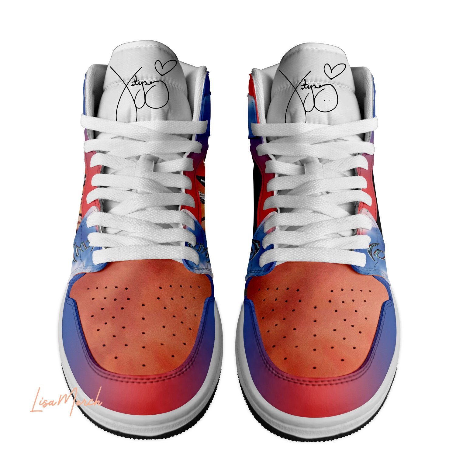 Nissan AJ1 High Sneakers Shoes Printed For Men And Women - Image 3