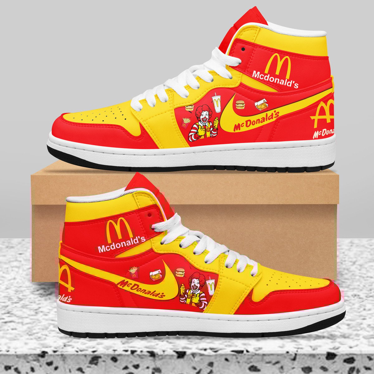 Bugatti AJ1 High Sneakers Shoes Printed For Men And Women - Image 2