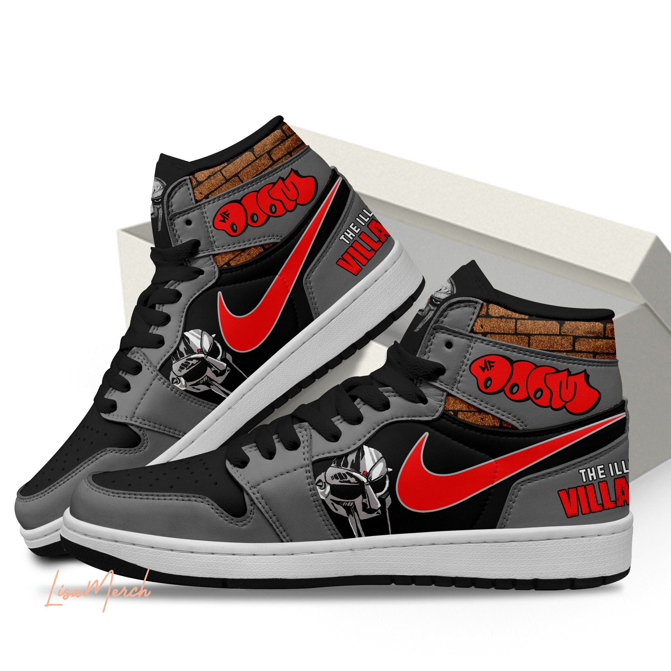 Pontiac GTO AJ1 High Sneakers Shoes Printed For Men And Women - Image 3