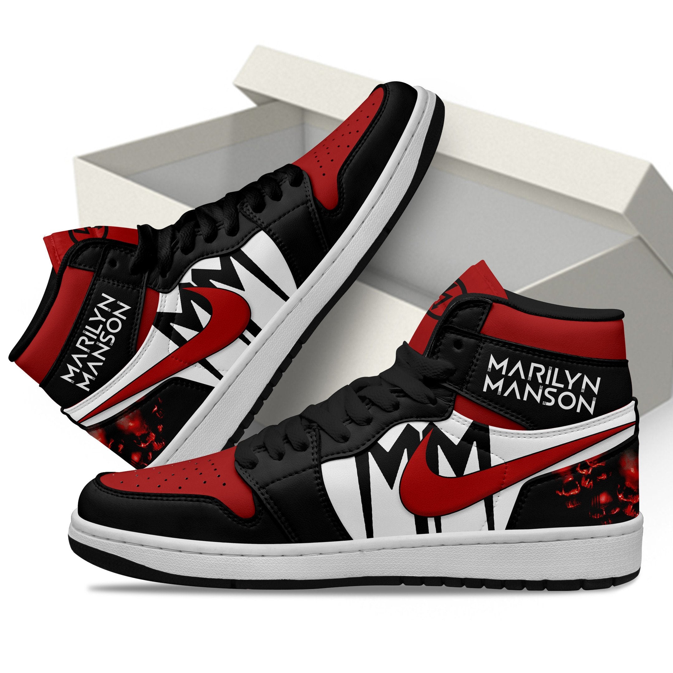 BMW M AJ1 High Sneakers Shoes Printed For Men And Women - Image 3