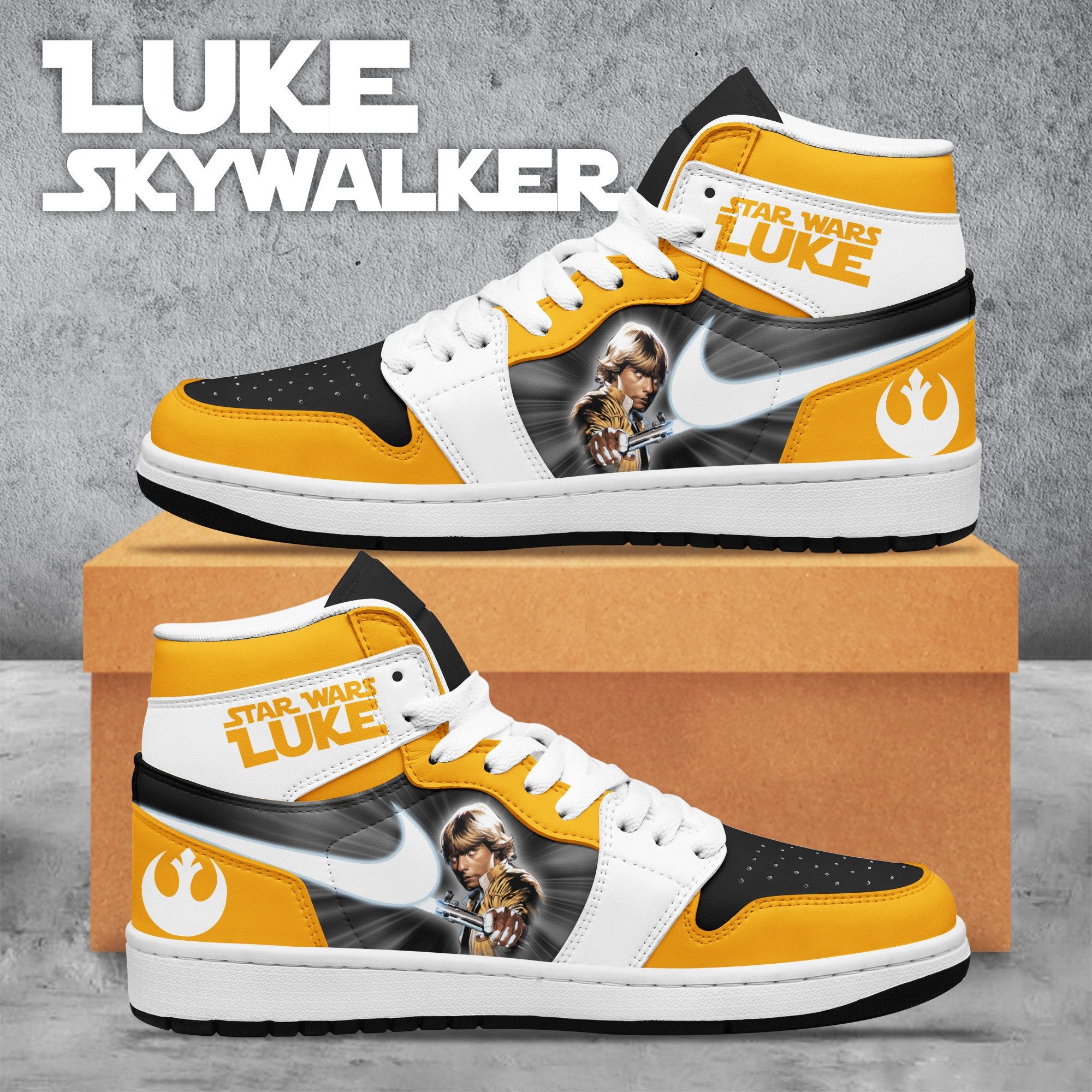 GMC AJ1 High Sneakers Shoes Printed For Men And Women - Image 2