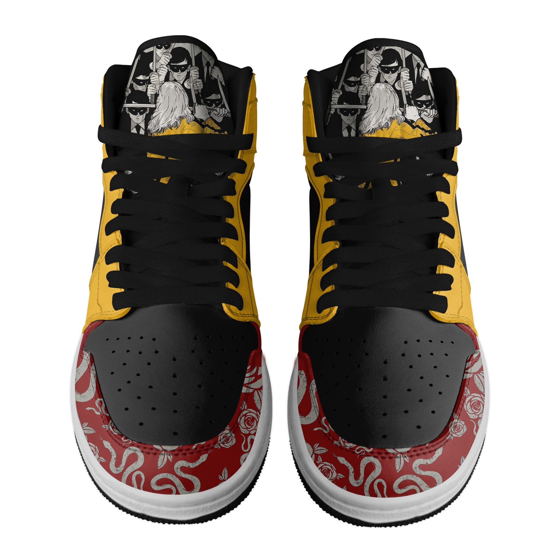 Gilera AJ1 High Sneakers Shoes Printed For Men And Women - Image 2