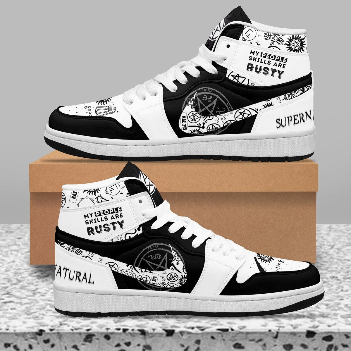 Maserati AJ1 High Sneakers Shoes Printed For Men And Women - Image 3