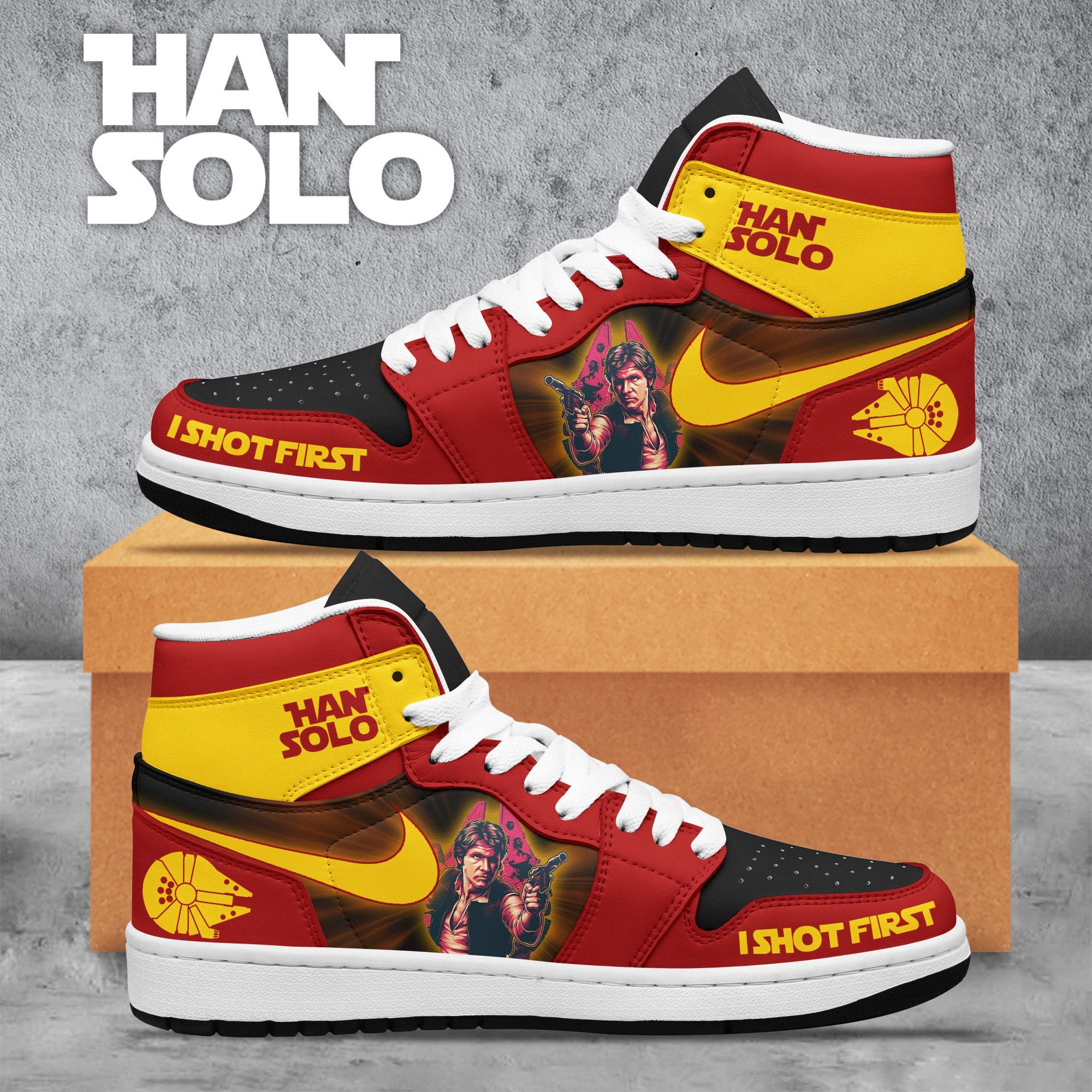 Scorpion Mortal Kombat AJ1 High Sneakers Shoes Printed For Men And Women - Image 2