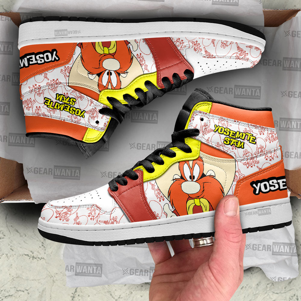 Patrick Faces AJ1 High Sneakers Shoes Printed For Men And Women - Image 2