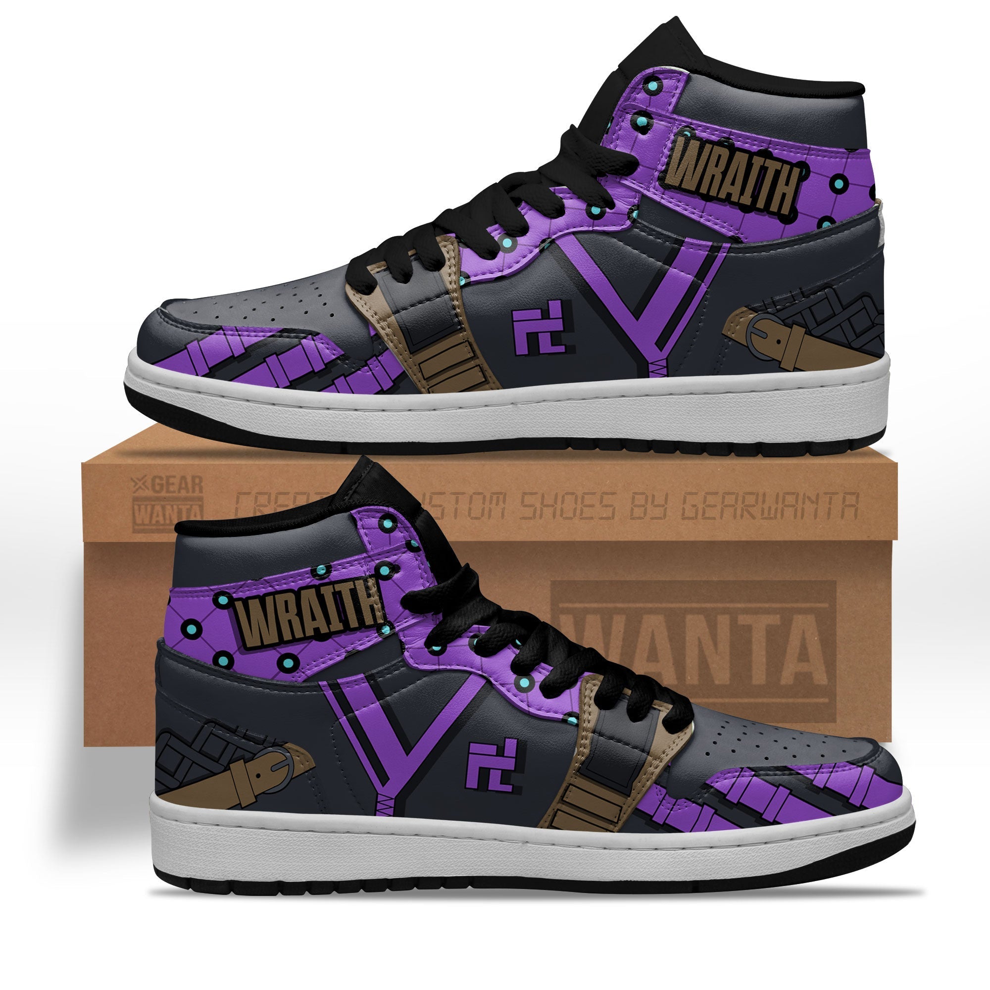 SsangYong Motor AJ1 High Sneakers Shoes Printed For Men And Women - Image 3