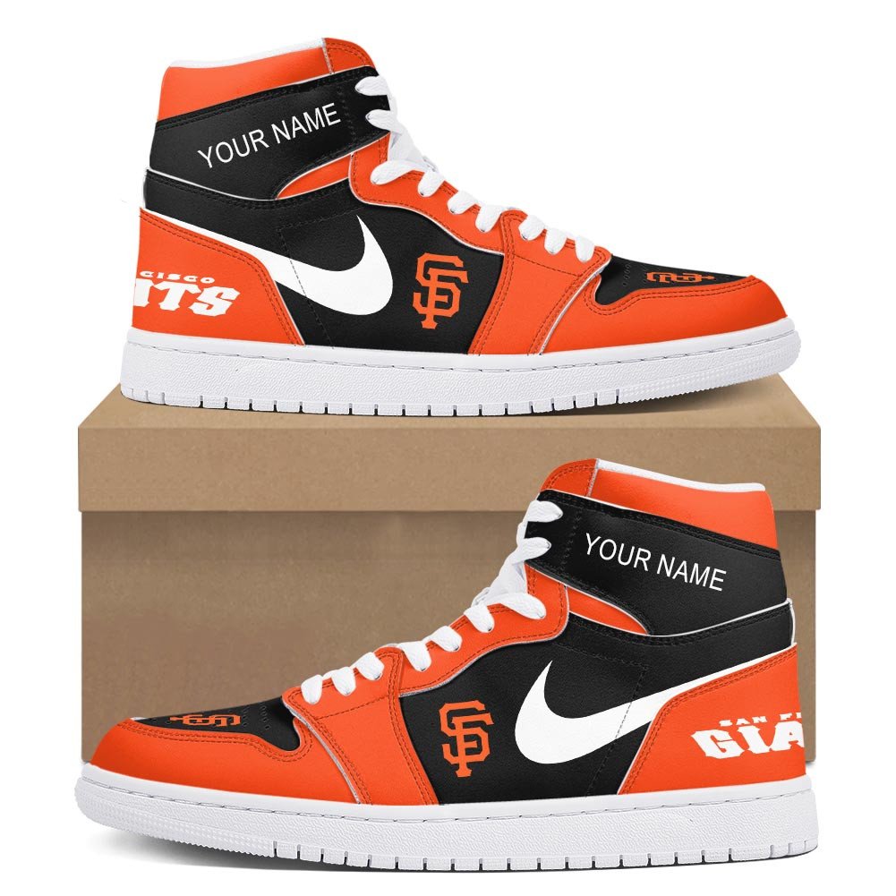 Unleash Playful Spirit with PO AJ1 High Sneakers Shoes Printed For Men And Women - Image 2