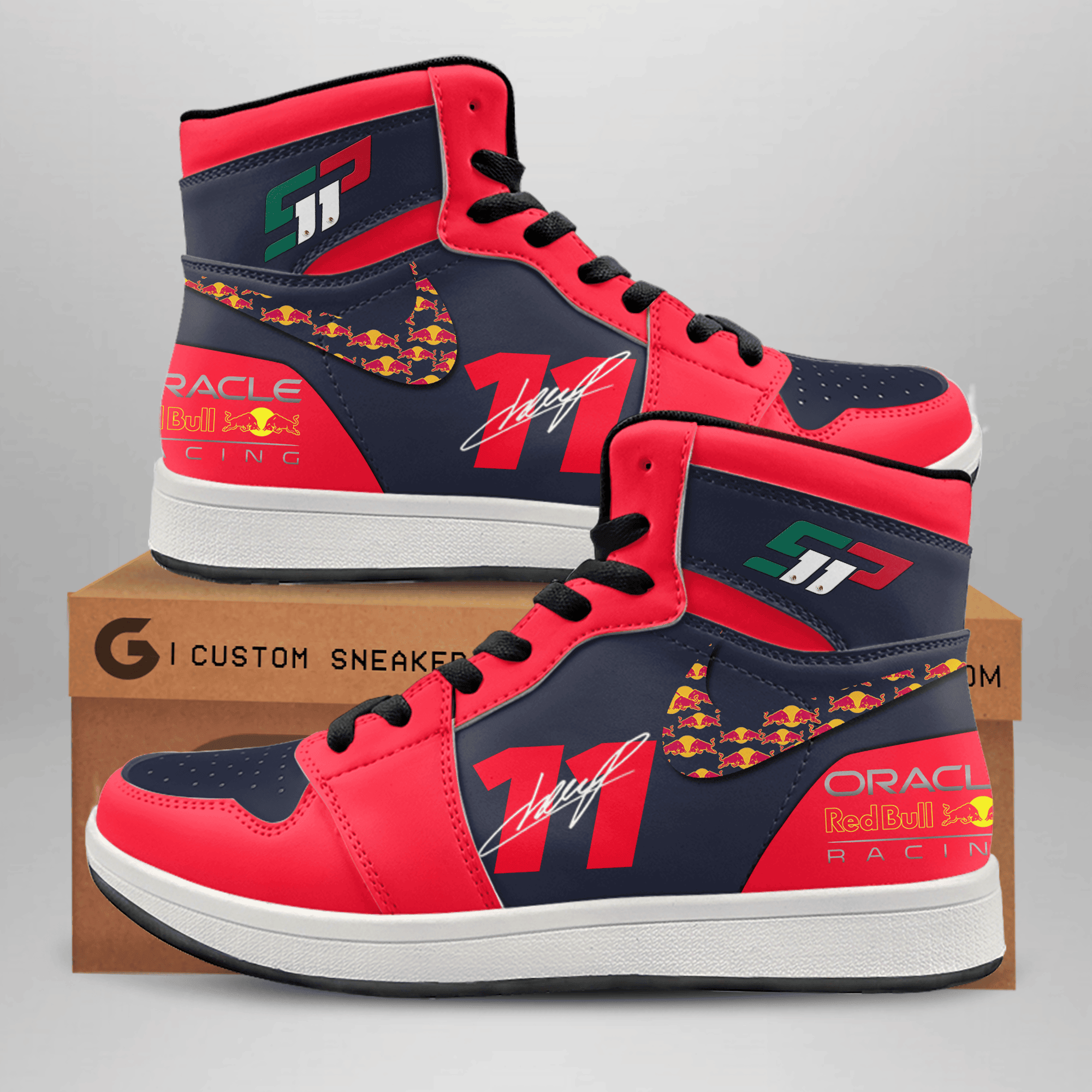 Landini AJ1 High Sneakers Shoes Printed For Men And Women - Image 2