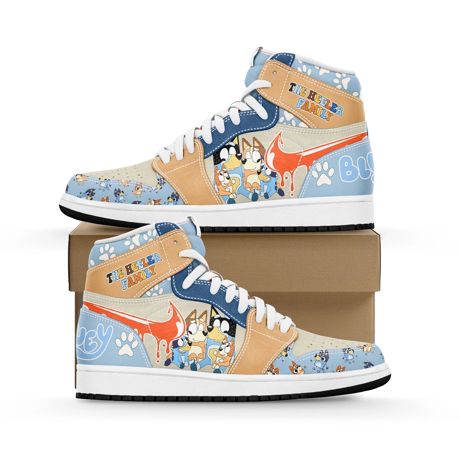 Chevrolet AJ1 High Sneakers Shoes Printed For Men And Women - Image 2