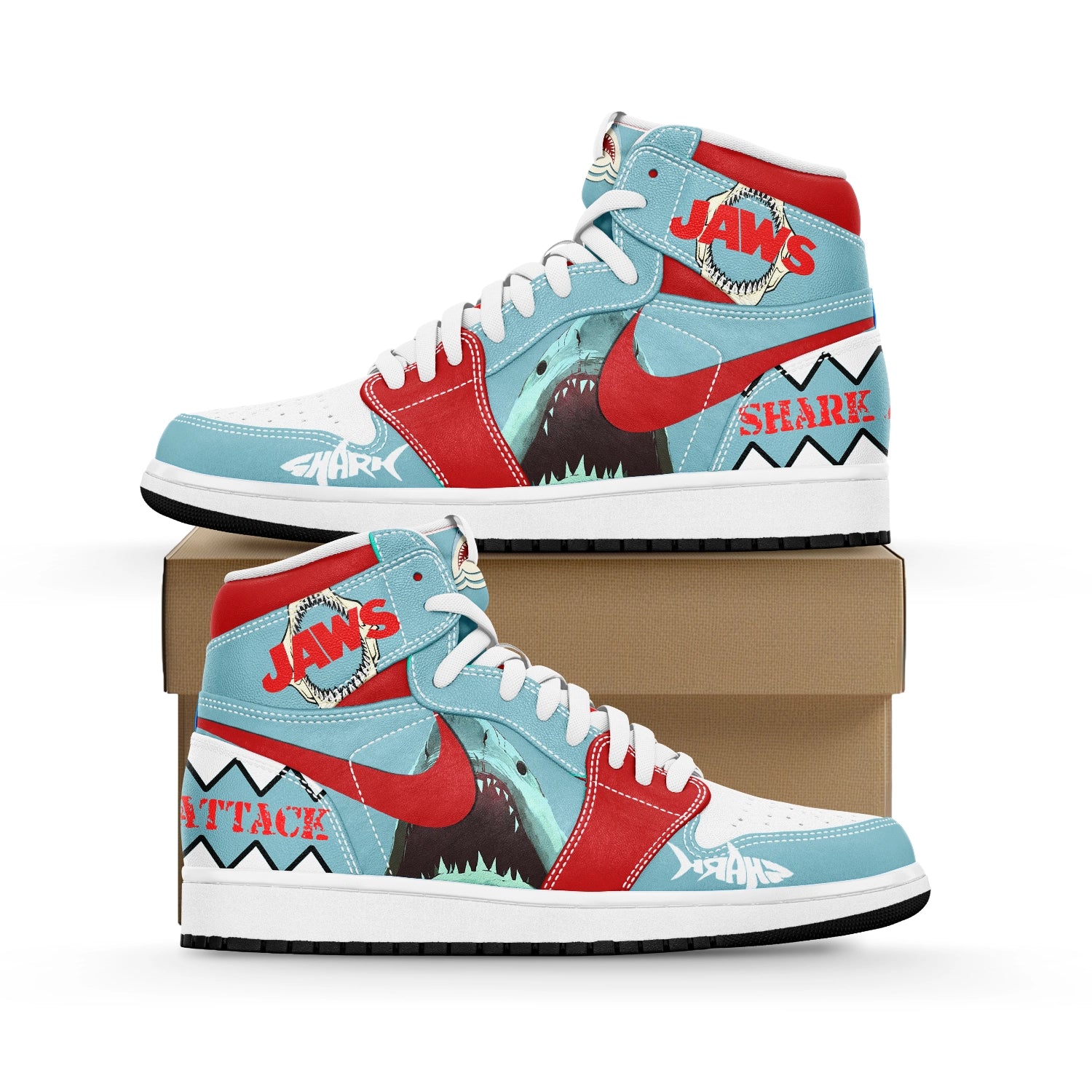 Mitsubishi Fuso AJ1 High Sneakers Shoes Printed For Men And Women - Image 2