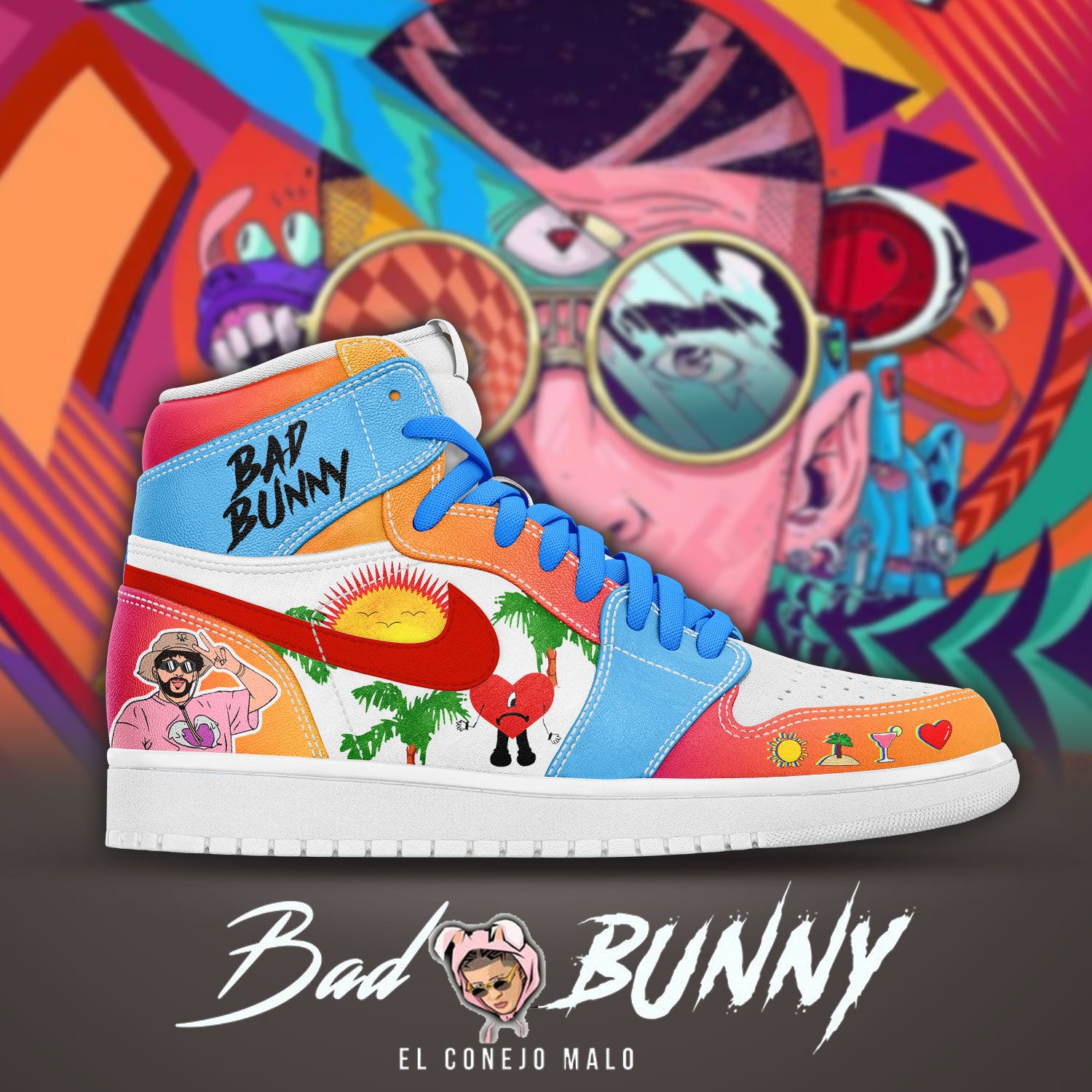 Audi AJ1 High Sneakers Shoes Printed For Men And Women - Image 3