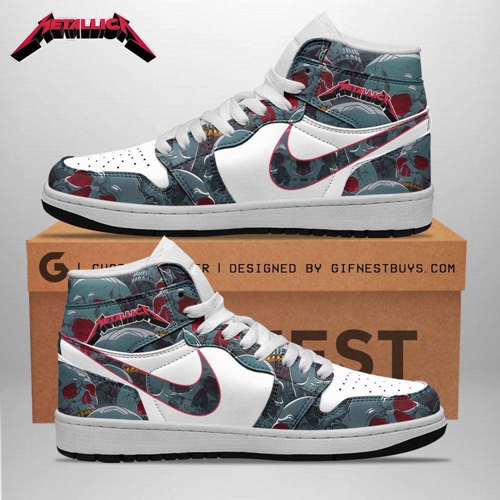 Buick AJ1 High Sneakers Shoes Printed For Men And Women - Image 2