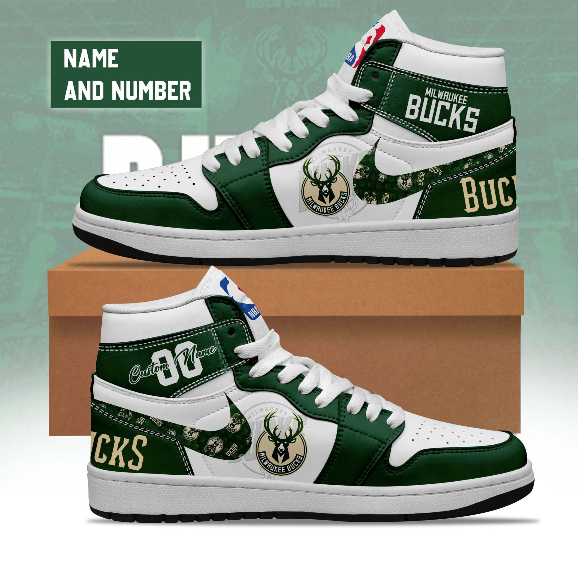 Glaceon AJ1 High Sneakers Shoes Printed For Men And Women - Image 3