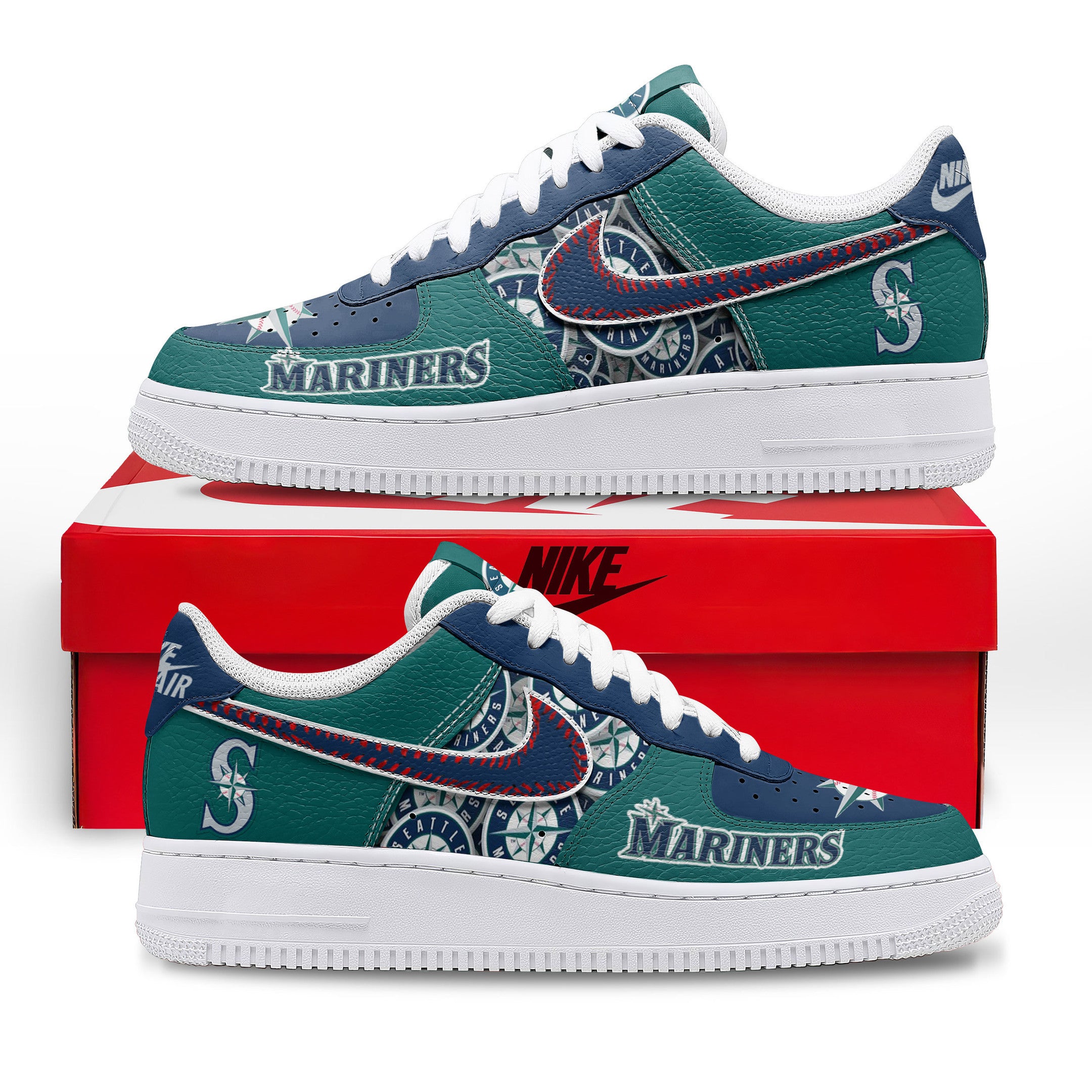 Seattle Mariners Sport Air Low-Top Sneakers Shoes AOP For Men And Women Full Size - Image 2