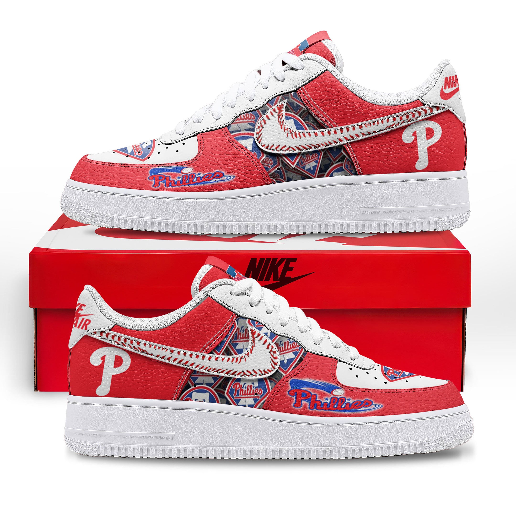 Philadelphia Phillies Sport Air Low-Top Sneakers Shoes AOP For Men And Women Full Size - Image 2