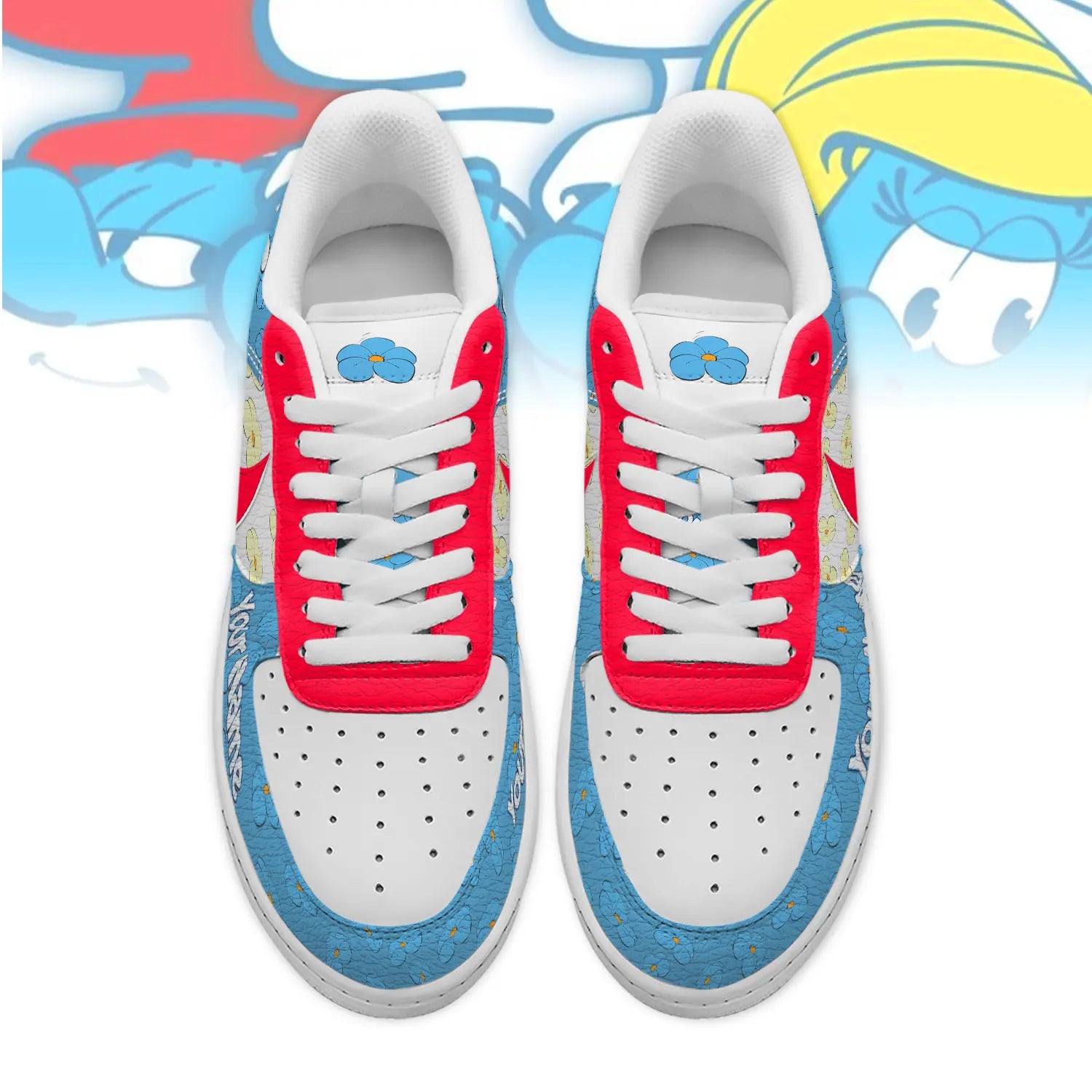 Smurfs Sport Air Low-Top Sneakers Shoes AOP For Men And Women Full Size - Image 3