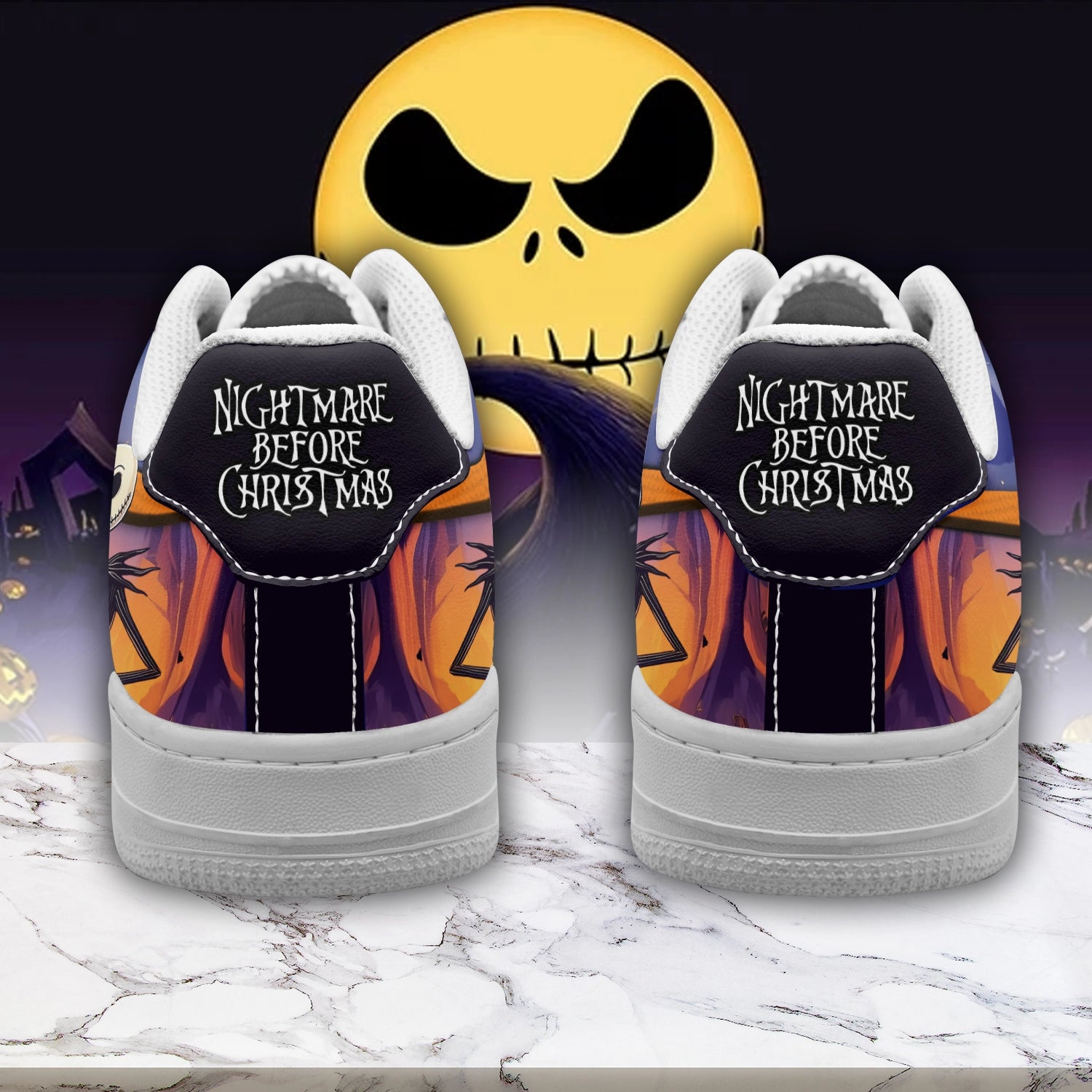 The Nightmare Before Christmas x Halloween Sport Air Low-Top Sneakers Shoes AOP For Men And Women Full Size - Image 3