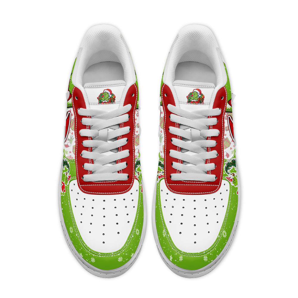 The Grinch x Christmas Sport Air Low-Top Sneakers Shoes AOP For Men And Women Full Size - Image 2