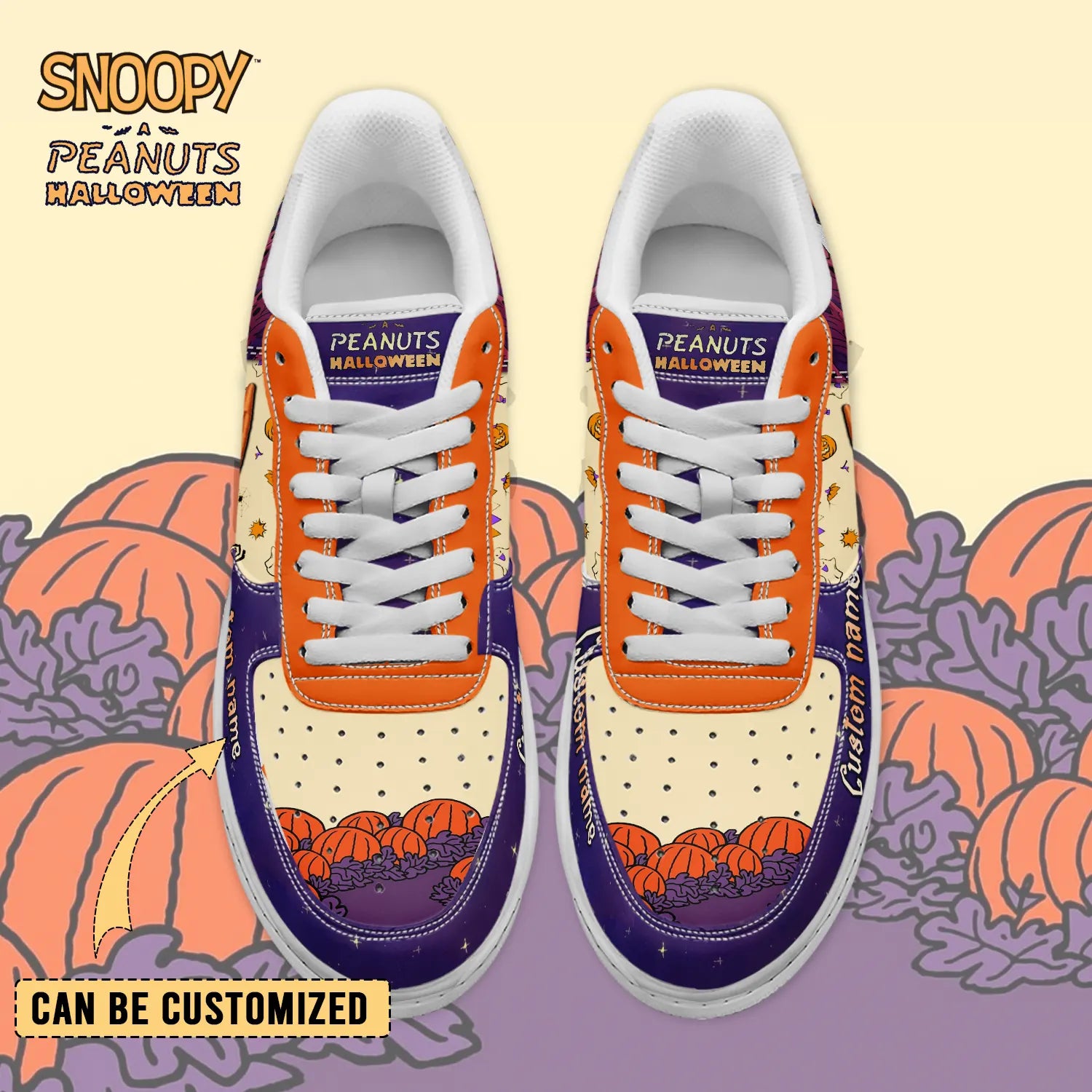 Snoopy x Halloween Sport Air Low-Top Sneakers Shoes AOP For Men And Women Full Size - Image 2