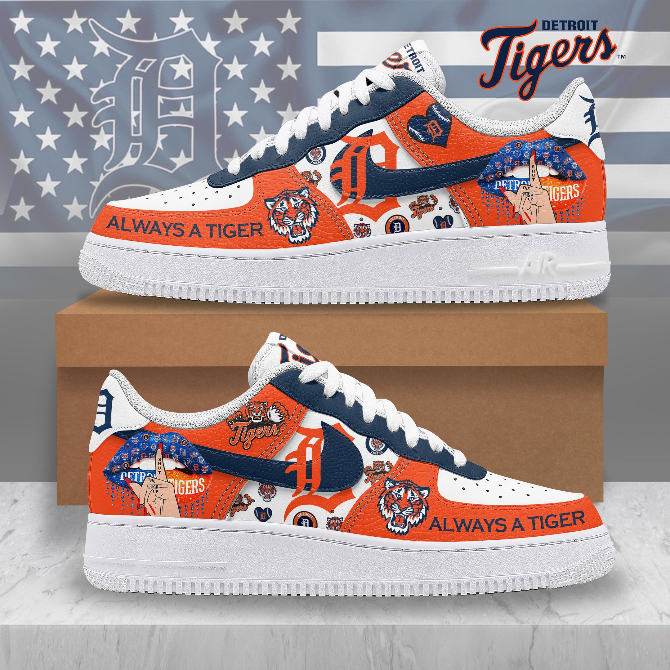 Detroit Tigers Sport Air Low-Top Sneakers Shoes AOP For Men And Women Full Size - Image 2
