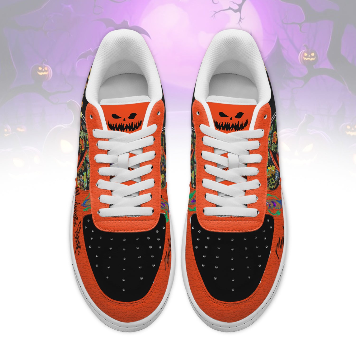 Scooby-Doo x Halloween Sport Air Low-Top Sneakers Shoes AOP For Men And Women Full Size - Image 3