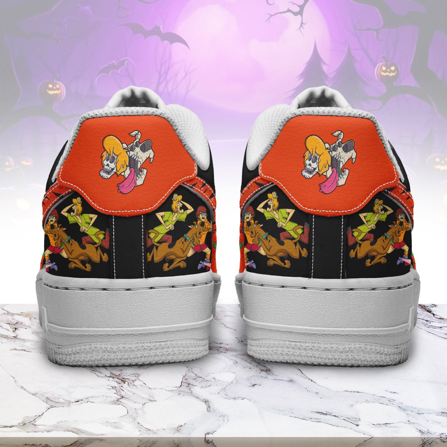 Scooby-Doo x Halloween Sport Air Low-Top Sneakers Shoes AOP For Men And Women Full Size - Image 4